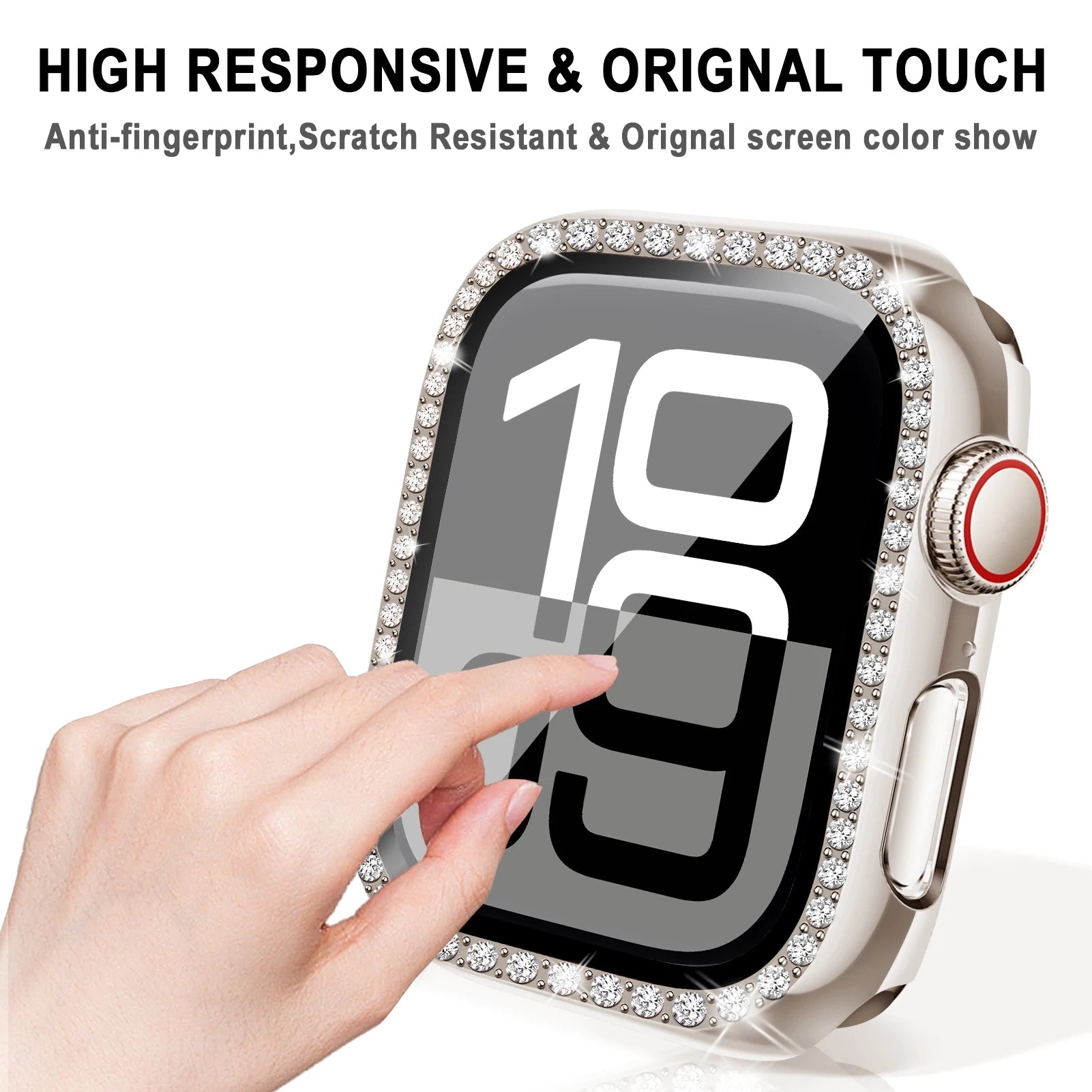 Sparkling Rhinestone Phone Case with Tempered Glass Screen Protector for iPhone 10 Series - Elegant Protection for Parties, Weddings & Special Occasions