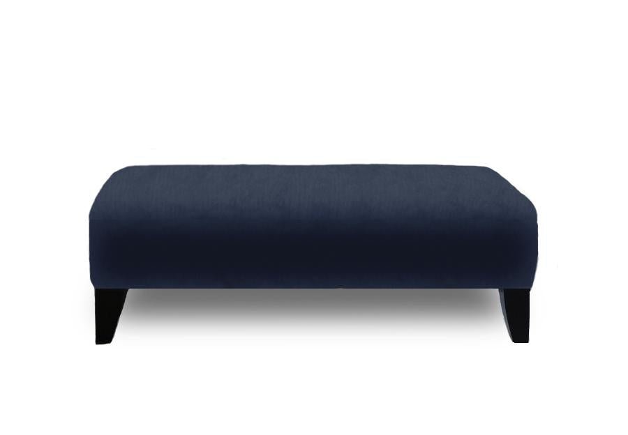 Luxury Velvet Ottoman with Wooden Legs - Handmade in Canada - Perfect for Living Room, Bedroom & Home Decor