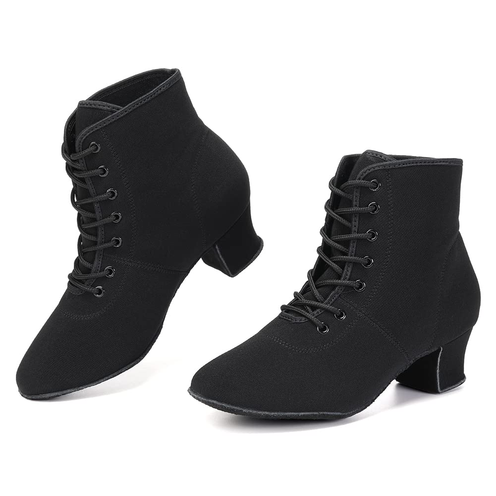 AOQUNFS Women's Latin Dance Shoes - Ballroom Salsa Tango Practice Shoes with Lace-Up Design, Comfortable & Stylish for Dance Classes, Performances & Social Events