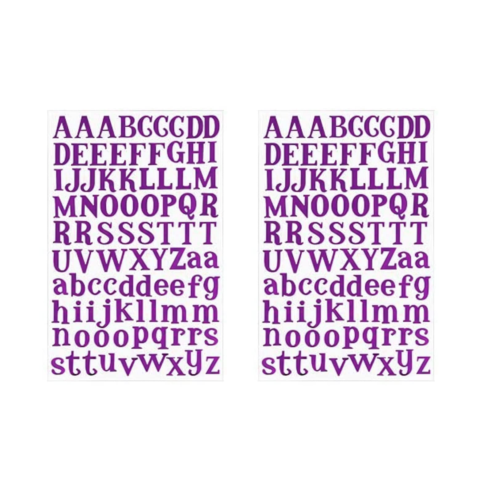 Scrapbooking Stickers - 2 Pack PU Alphabet Letter Stickers (0.5-0.98 Inch) for DIY Crafts, Christmas Gifts, Holiday Cards, Envelopes, Gift Wrapping & Paper Decorations - Perfect for Scrapbooking, Journaling & Handmade Greeting Cards