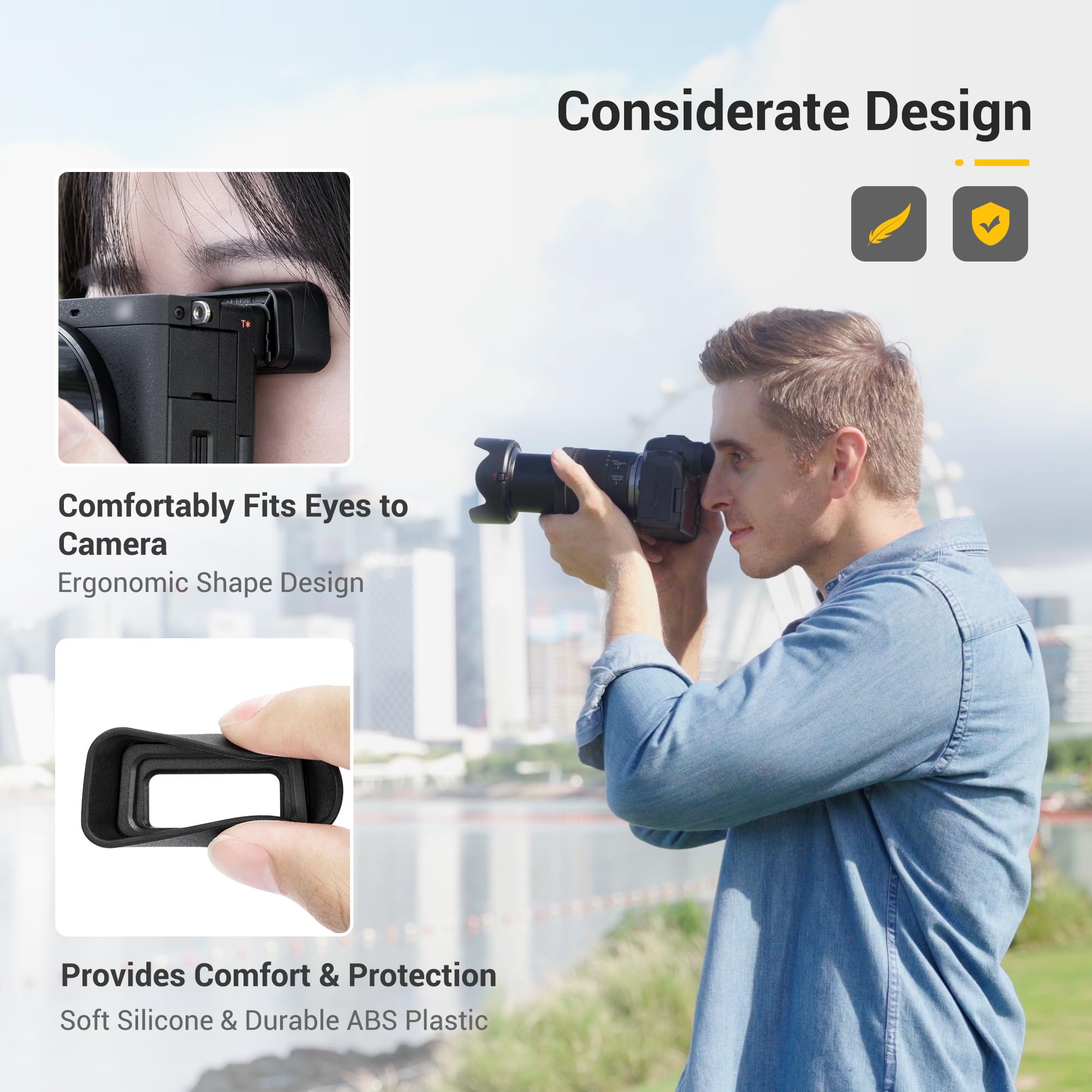 FDA-EP20 Replacement Eyecup for Sony A6700 Camera (ILCE-6700) - Extended Comfort Eyepiece Viewfinder Accessory - Perfect for Outdoor Photography & Travel Shooting