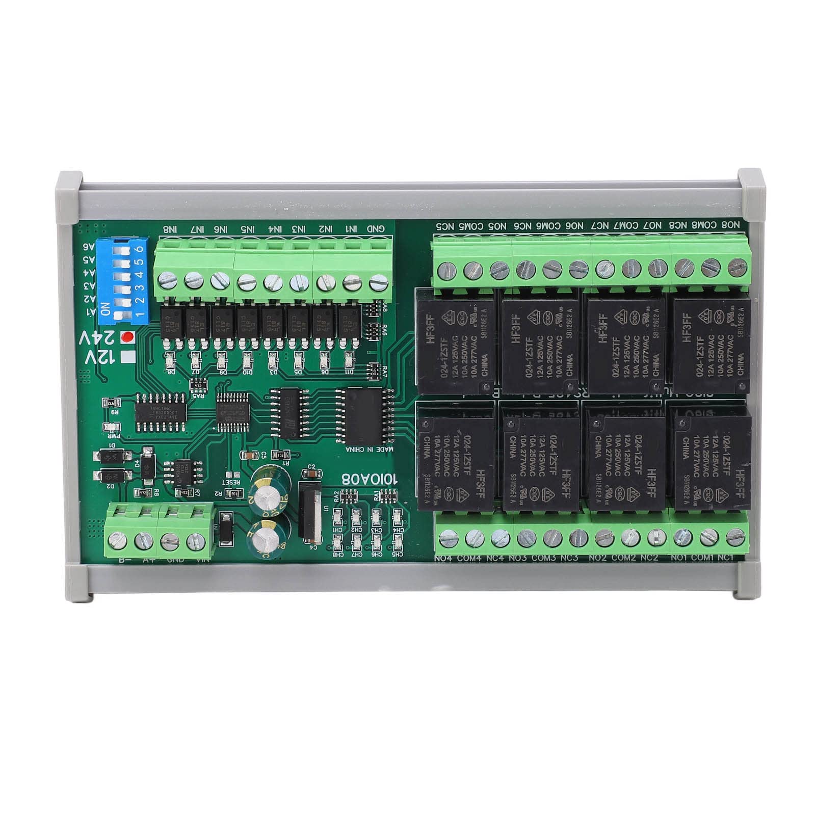 8 Channel Relay Module with RS485 Interface - 24V DC RTU Smart Home Automation Board for Appliance Control | Perfect for Smart Homes, Industrial Automation & DIY Projects