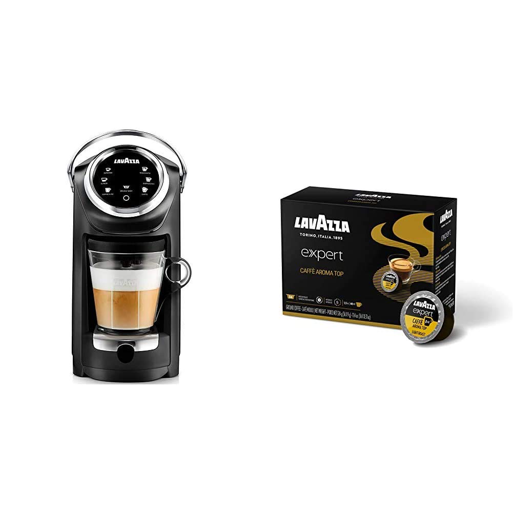 Lavazza Classy Plus Single Serve Espresso & Coffee Brewer Machine with 36 Expert Caffe Aroma Capsules - Perfect for Home, Office & Coffee Shops