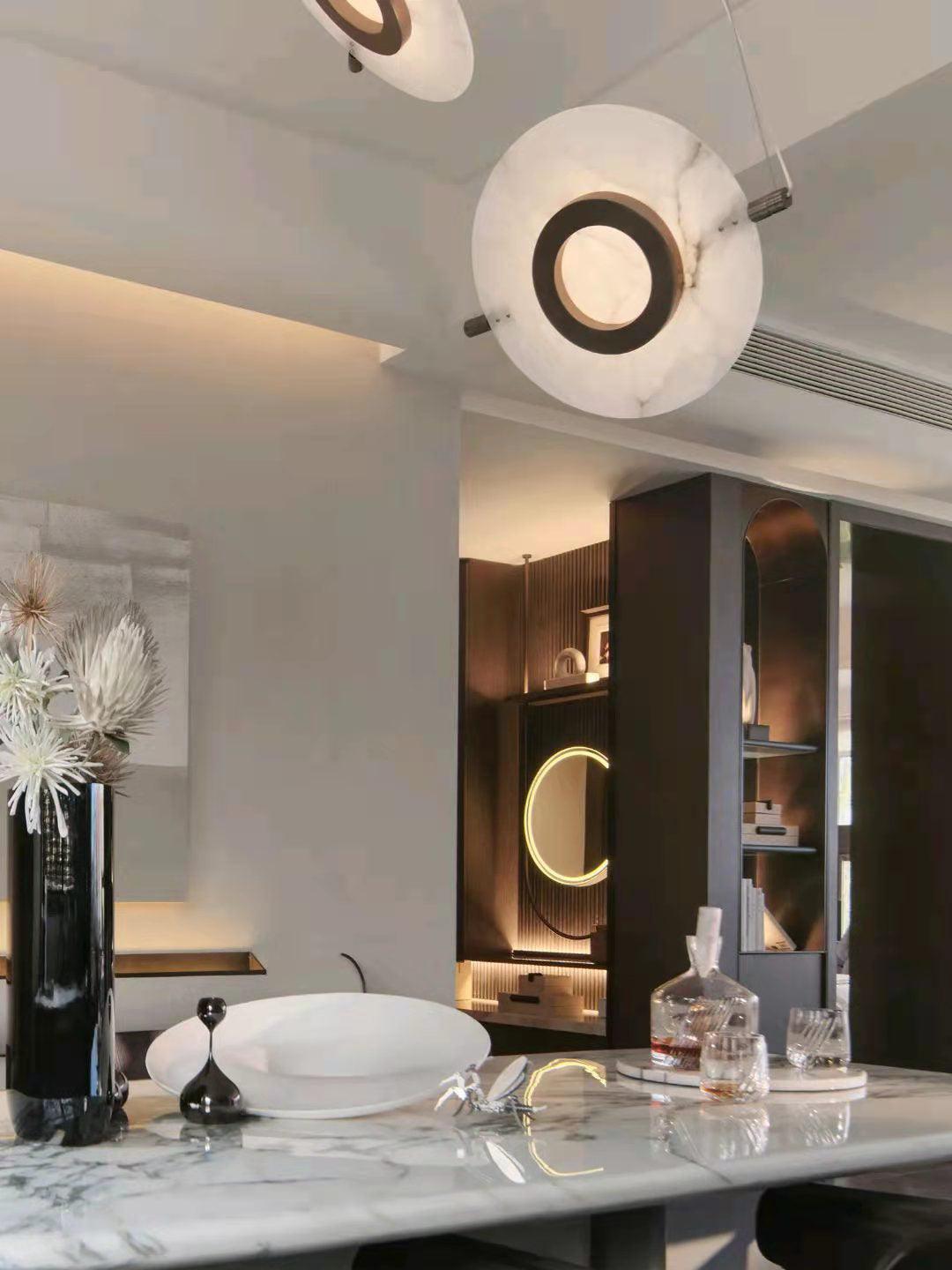 Modern Magma Pendant Light - Sleek Hanging Chandelier for Kitchen Island, Dining Room & Bedroom Lighting - Dimmable LED Ceiling Fixture with Adjustable Height