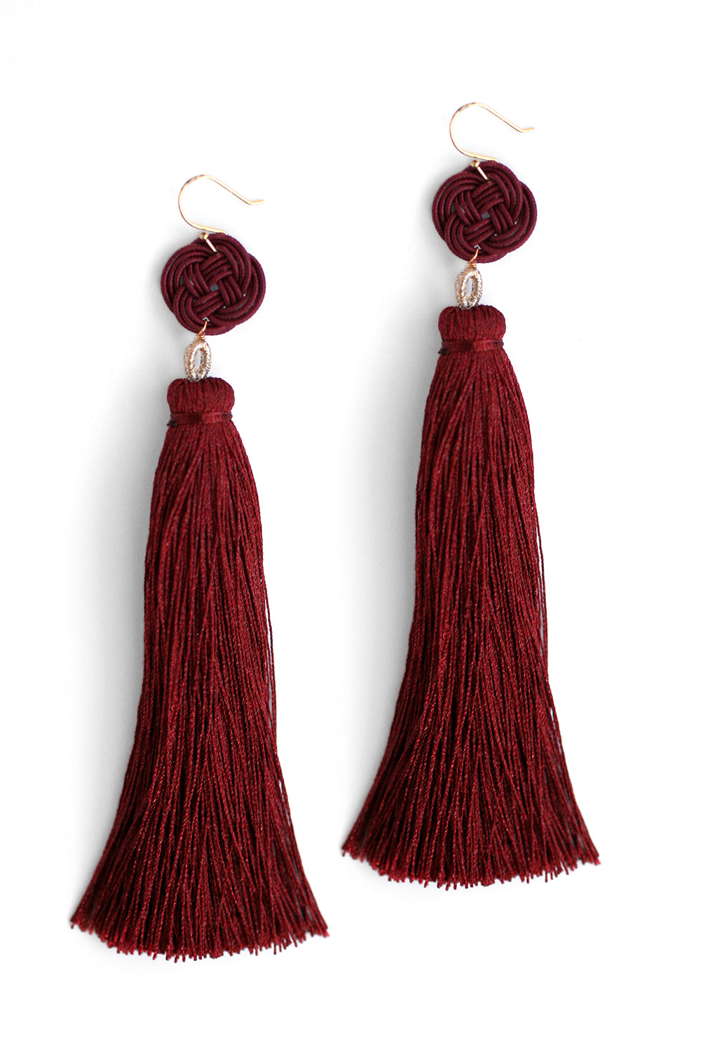 Elegant Red Long Tassel Drop Earrings for Women - Boho Chic Dangle Statement Jewelry - Perfect for Parties, Weddings & Date Nights
