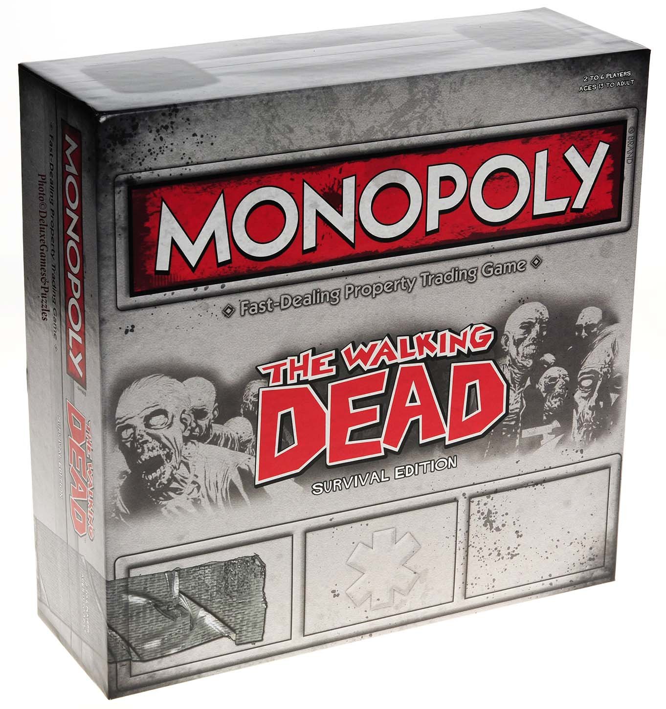 The Walking Dead Monopoly Board Game - Survival Edition | Zombie Apocalypse Strategy Game for Adults & Teens | Perfect for Family Game Night & Themed Parties