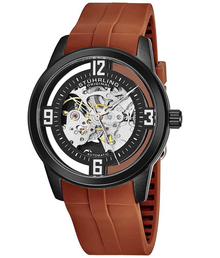 42mm Skeleton Watch 877C - Stainless Steel Mechanical Automatic Movement for Men - Perfect for Business, Casual & Formal Occasions