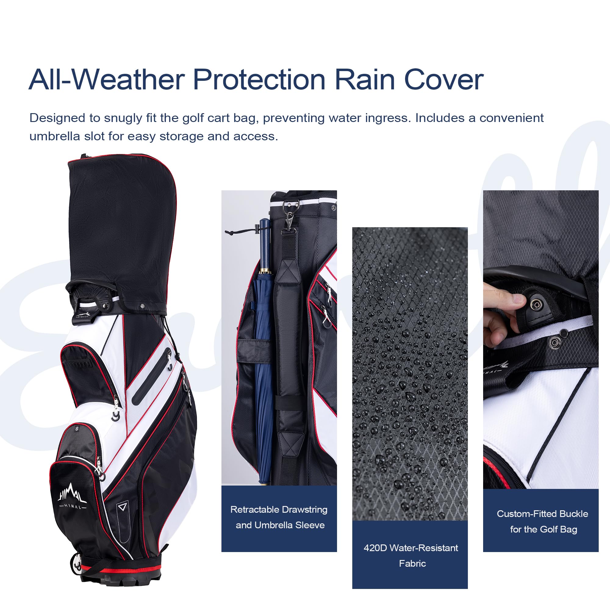 14-Way Golf Cart Bag with Organizer Divider & Rain Cover - Premium Golf Stand Bag for Men & Women - Perfect for Golf Course, Driving Range & Travel
