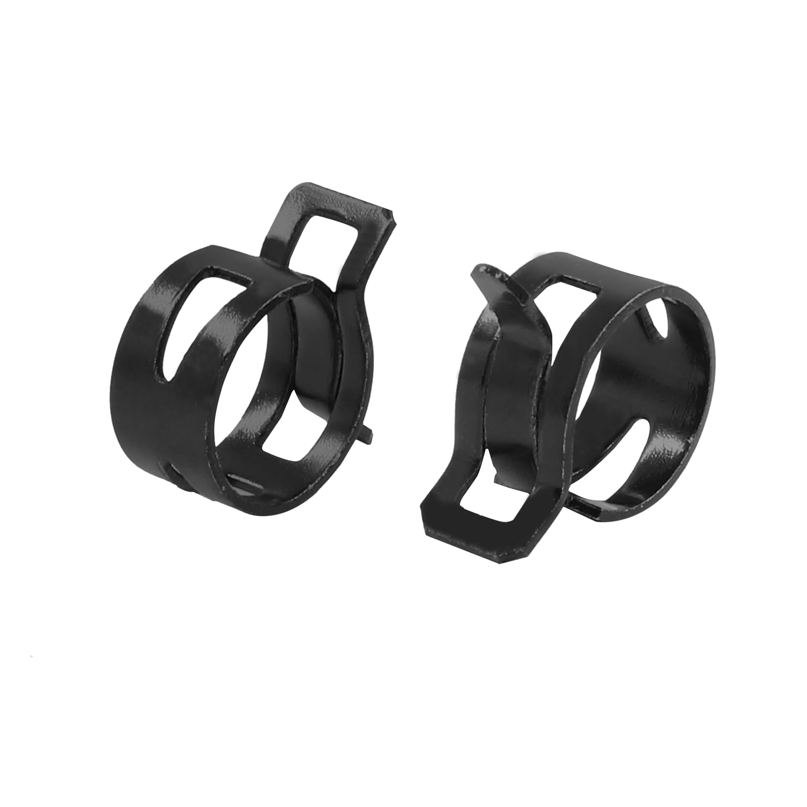 20Pcs 13mm Fuel Line Spring Hose Clamps - Stainless Steel Black Pressure Air Clip Clamps for Silicone Tube, Vacuum Hose & Water Pipe - Perfect for Automotive, Marine & Home Plumbing Applications