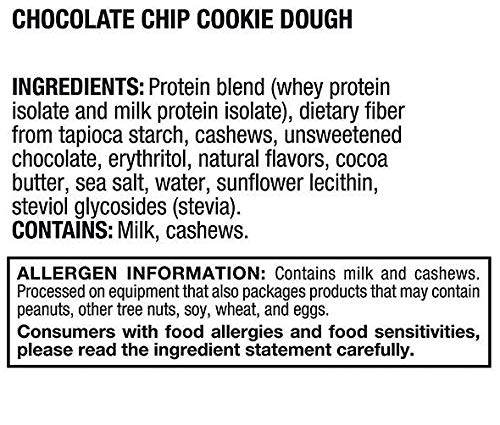 Kirkland Signature Chocolate Chip Cookie Dough Protein Bars - 20 Pack Bulk Protein Snacks for Fitness, Weight Loss & On-the-Go Energy | High Protein Nutrition for Gym, Workouts & Healthy Lifestyle