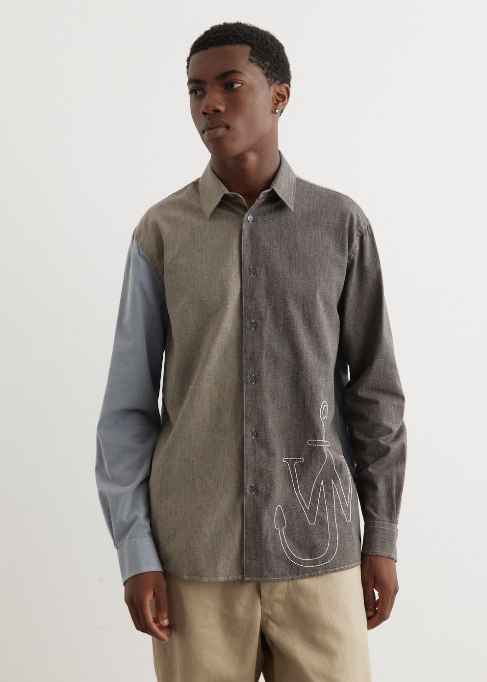 Anchor Classic Fit Patchwork Shirt for Men - Vintage Style Casual Button Down Shirt - Perfect for Outdoor Adventures, Date Nights & Streetwear Fashion