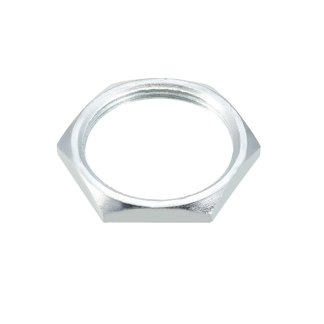 Carbon Steel Pipe Fitting - G1-1/2 Inch Female Threaded Hex Locknut (2 Pcs) - PPFT41790 - Ideal for Plumbing, Industrial Piping & Water Supply Systems
