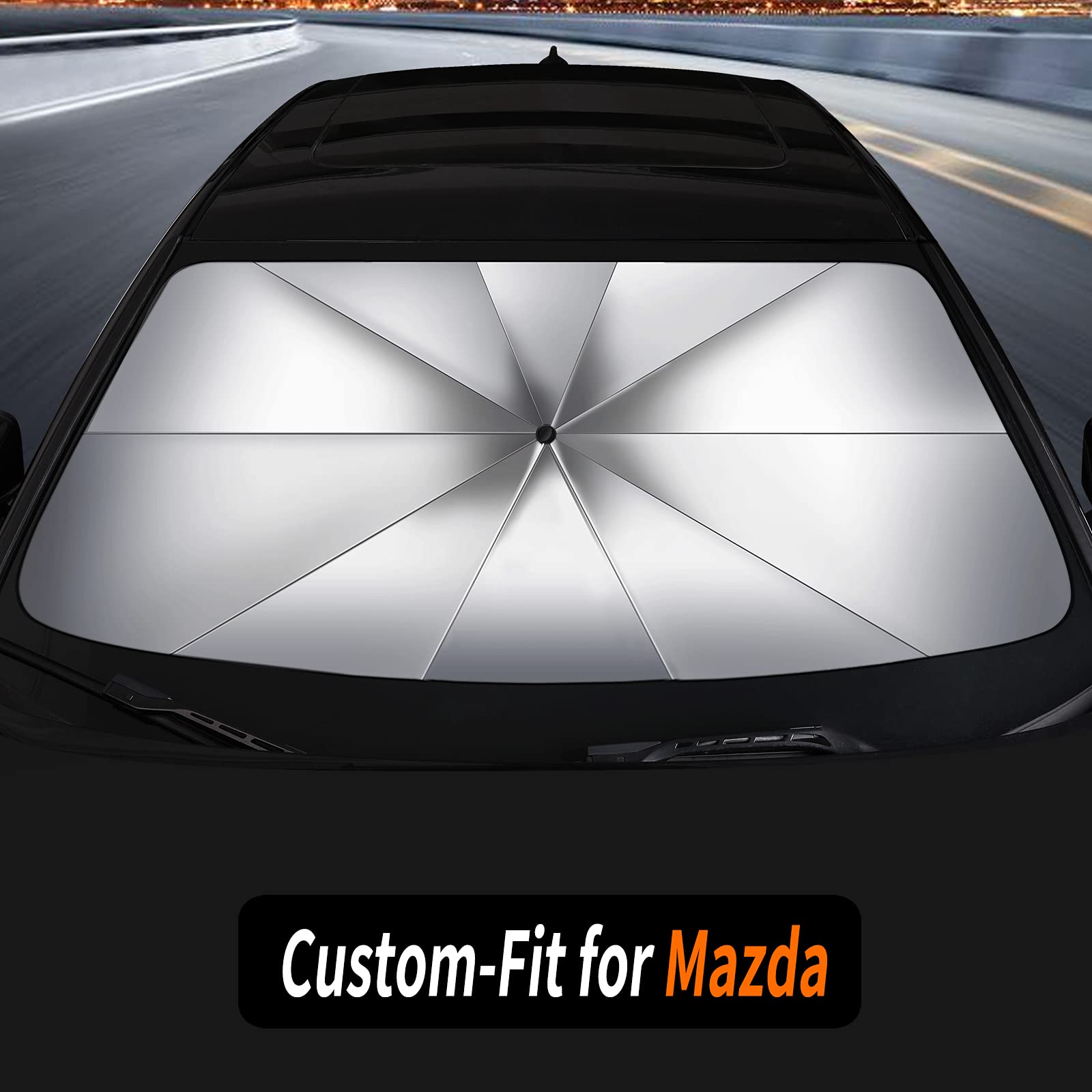 Custom-Fit Mazda MX-5 Sun Shade - UV & Heat Protection Foldable Sun Visor for Windshield - Perfect for Summer Driving & Parking