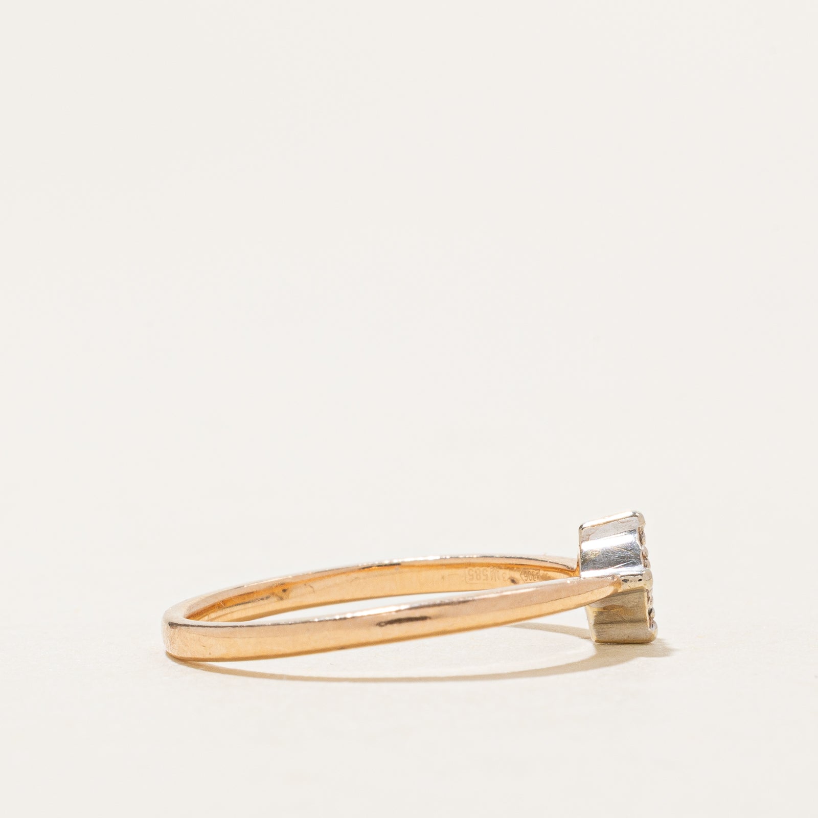 0.01ctw Diamond Cluster Petite Ring - Size 5 | Elegant & Dainty Wedding Band, Anniversary Gift for Her | Perfect for Everyday Wear & Special Occasions
