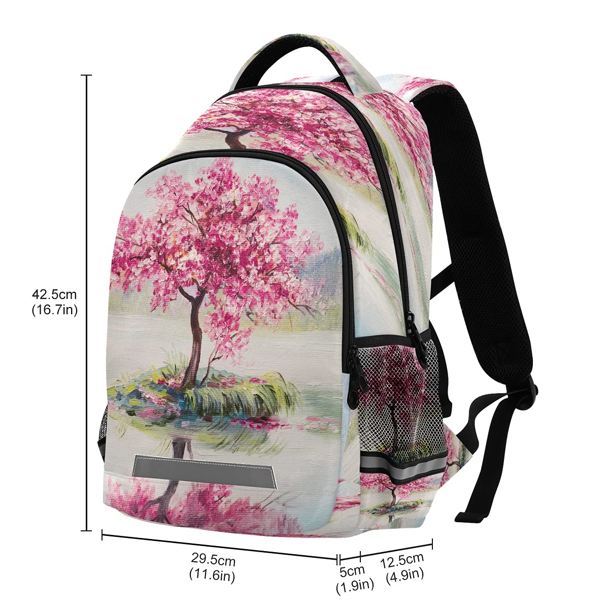 Japanese Cherry Blossom Floral Backpack - Waterproof Laptop Bookbag for School, College & Travel | Stylish Daypack for Women, Men & Teens | Perfect for Work, Commuting & Outdoor Adventures