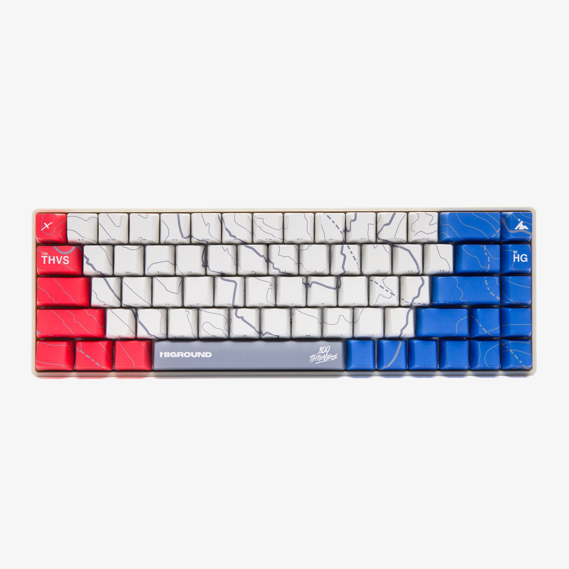 100T x HG Basecamp 65% Mechanical Keyboard - Cartograph Edition | Compact 65% Layout, Hot-Swappable Switches, RGB Backlit | Perfect for Gaming, Coding & Office Work