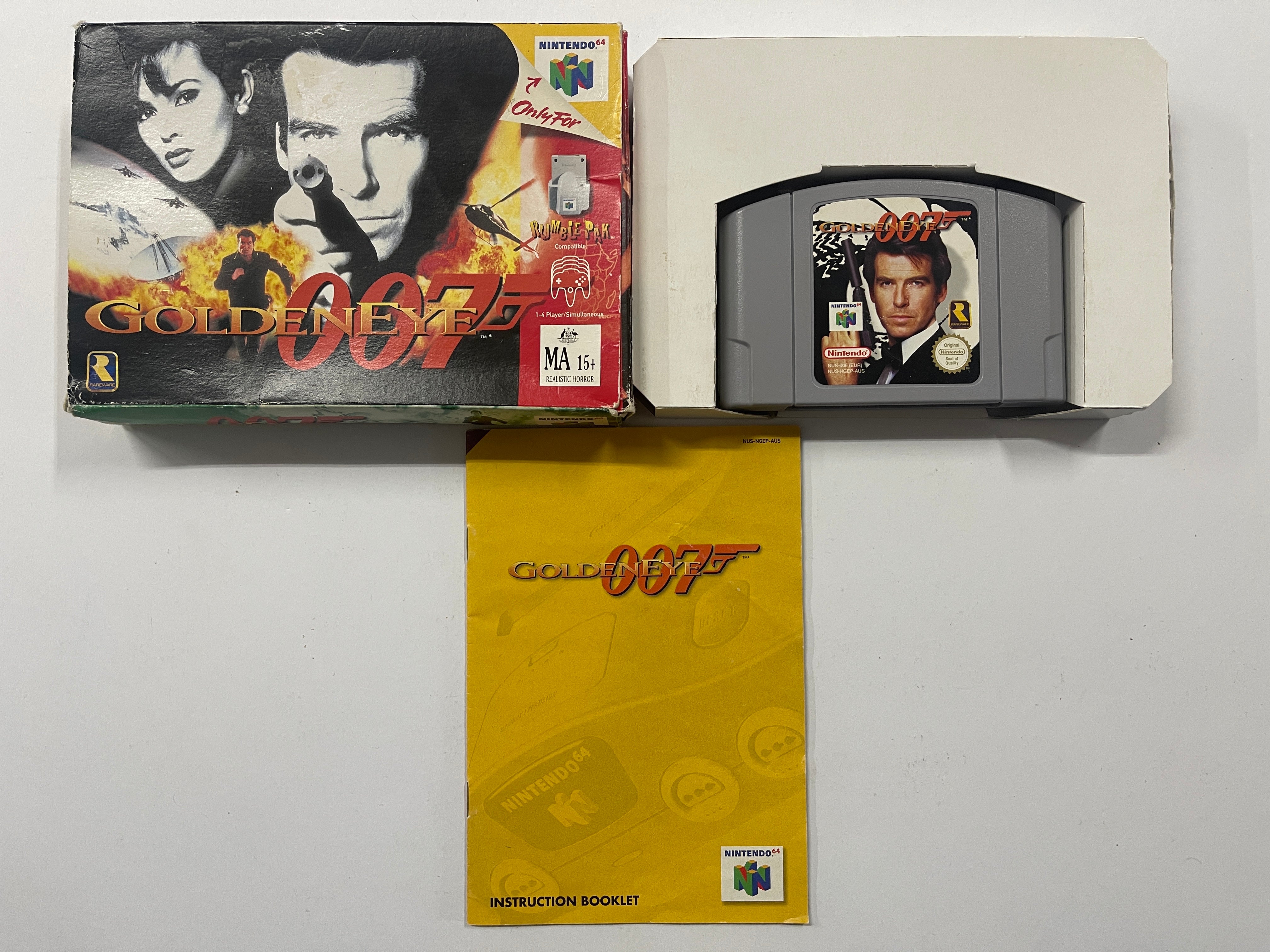 Goldeneye 007 Nintendo 64 Complete In Box - Rare Retro Video Game for N64 Console Collectors | Perfect for Gaming Nostalgia and Display