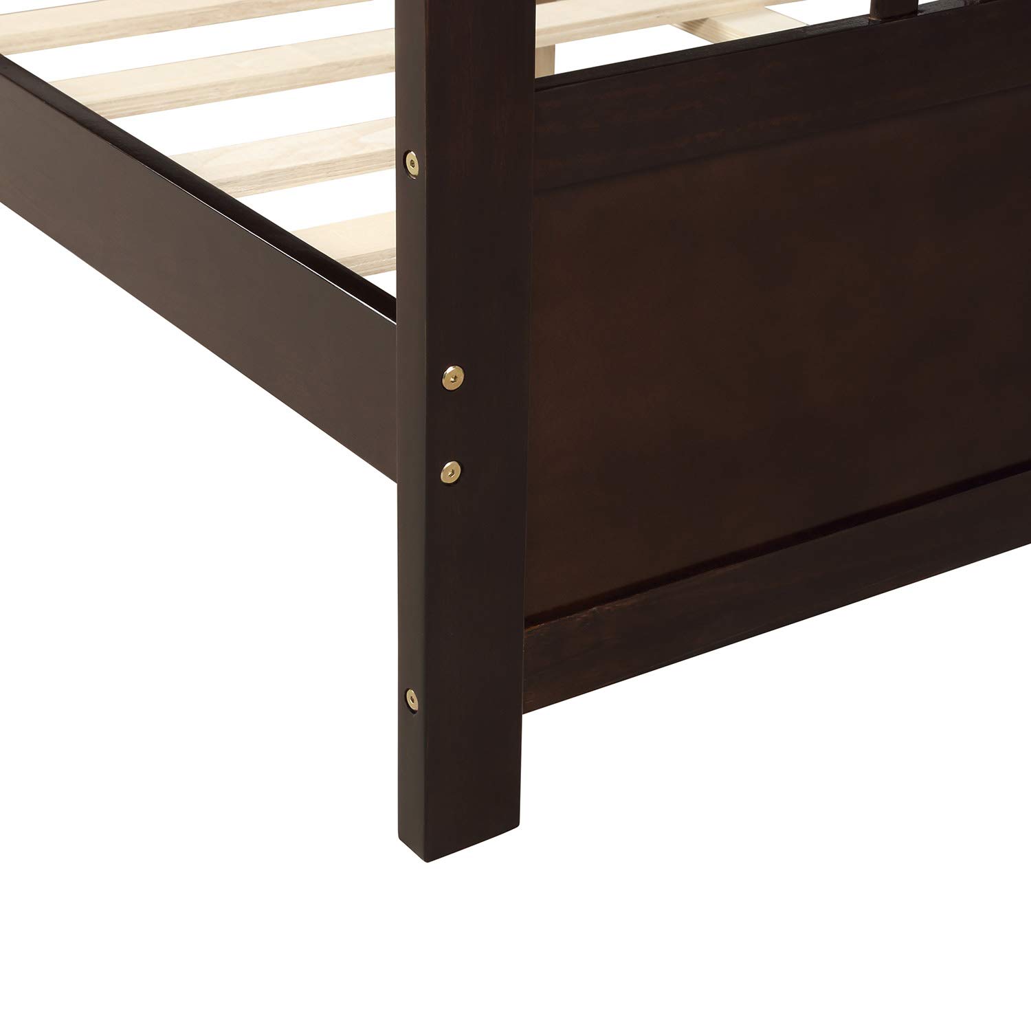 Harper & Bright Designs Full Size Wooden Daybed with Slat Support - Convertible Sofa Bed Frame for Living Room, Guest Room, Kids Bedroom - Espresso Finish | Perfect for Small Spaces, Sleepovers & Multi-Purpose Use