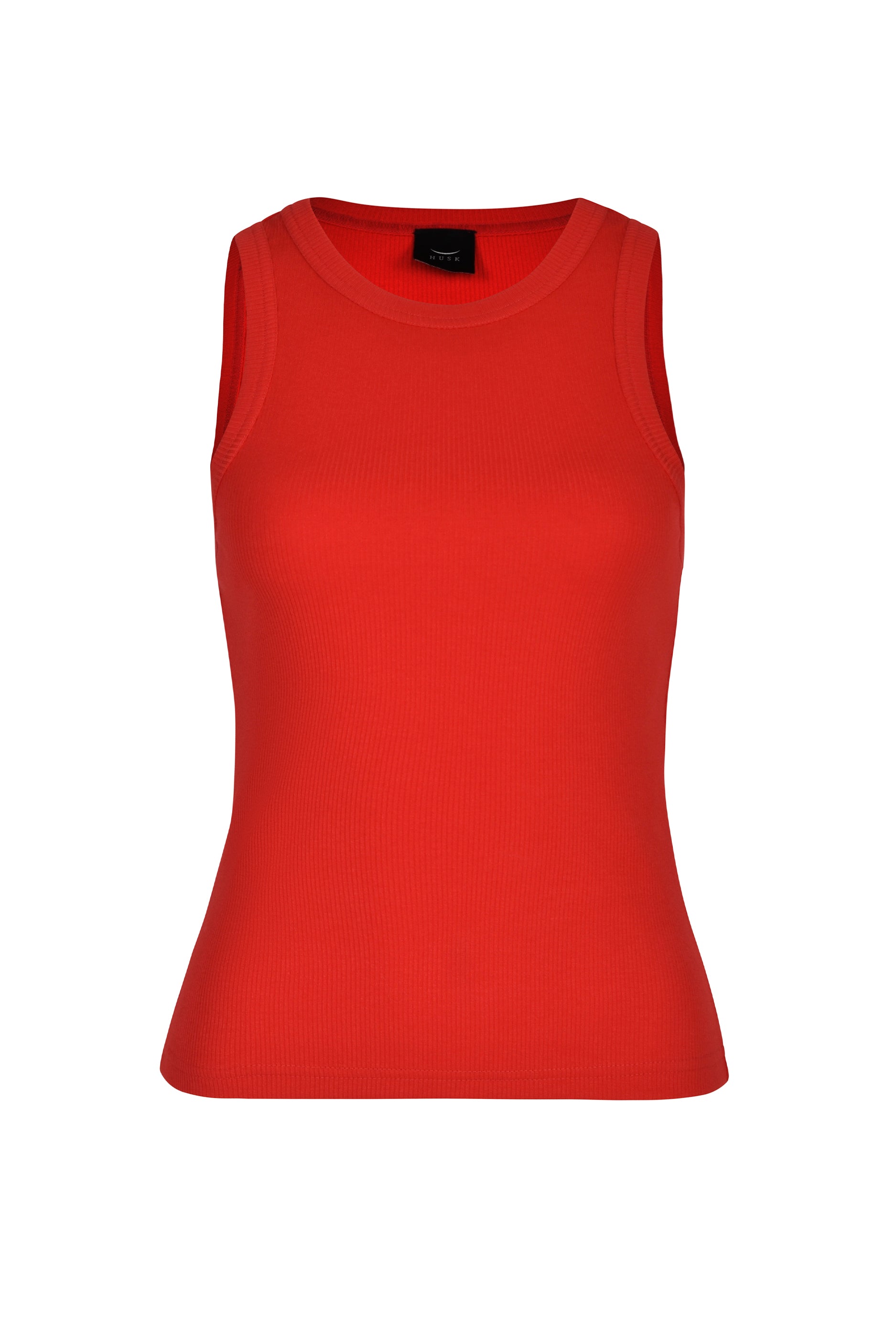 Husk Core Tank Top for Women - Soft & Breathable Red Sleeveless Shirt - Perfect for Yoga, Gym, and Summer Outfits