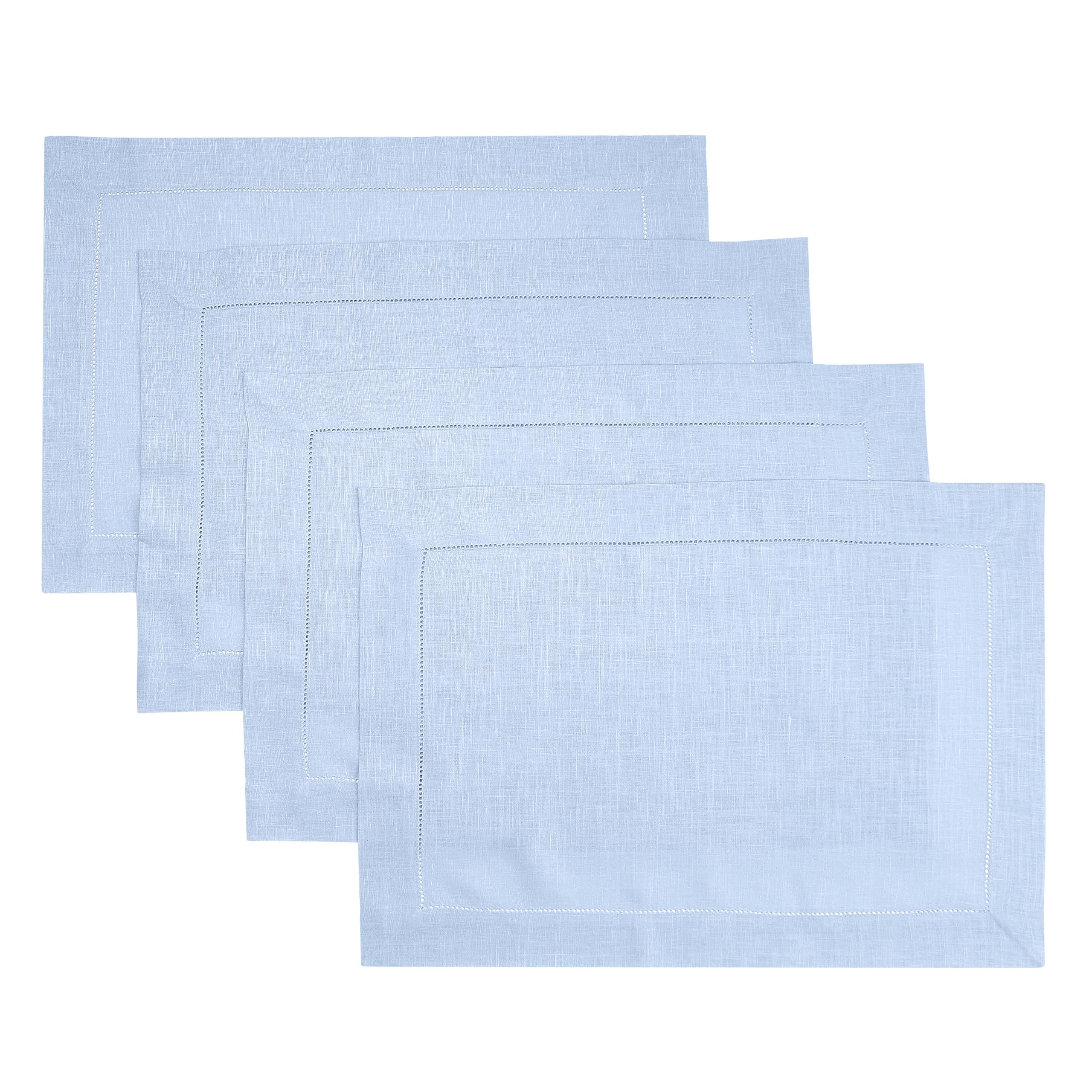 D'Moksha Homes 100% Pure Linen Placemats Set of 4 - 14