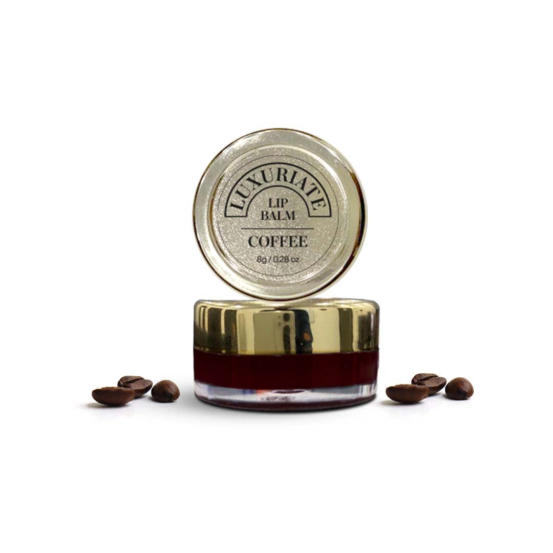Organic LUXURIATE Coffee Lip Balm - Paraben & Sulfate Free Lip Gloss for Dry & Chapped Lips Care - 8g Moisturizing Lip Treatment for Men & Women - Perfect for Winter Skincare & Daily Hydration