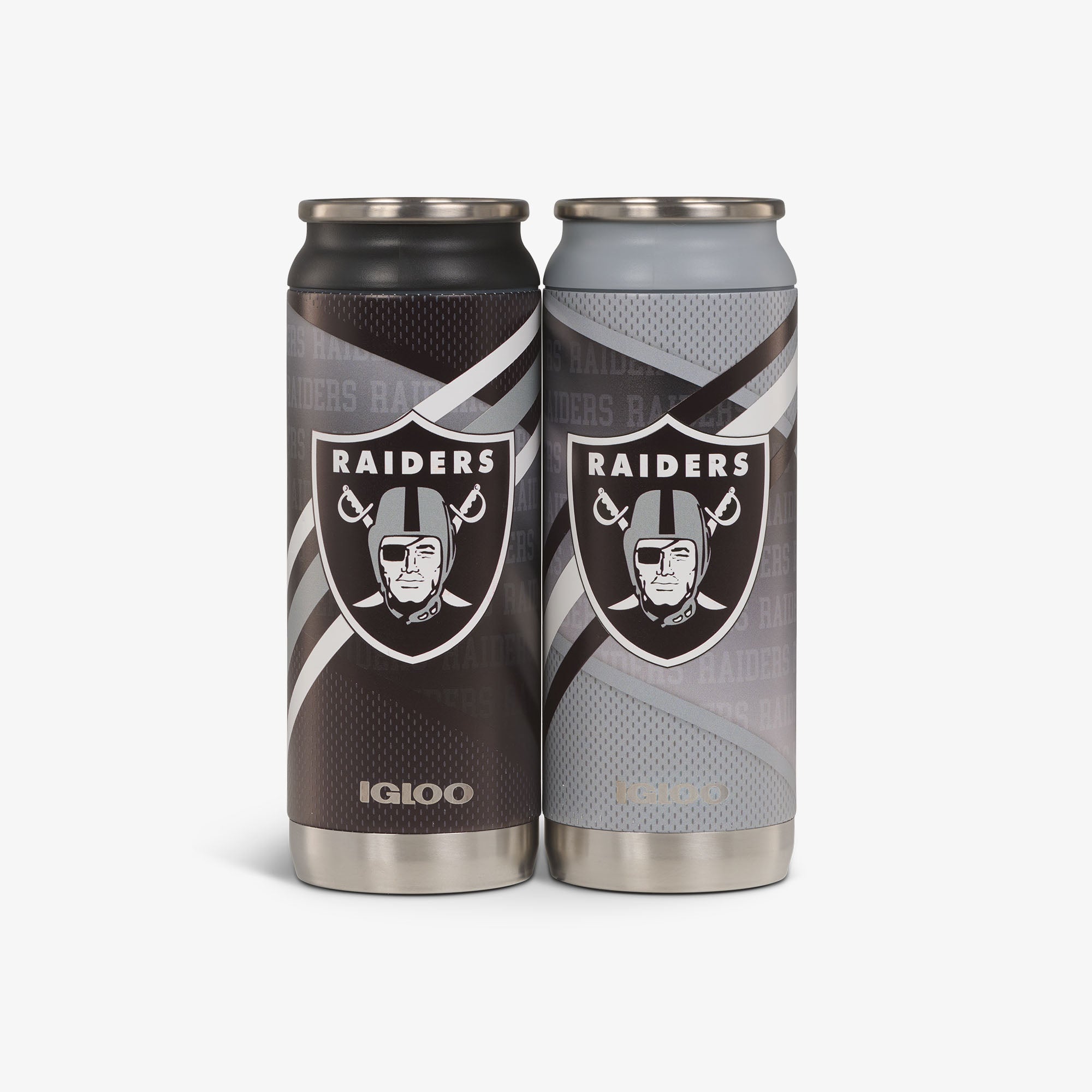 Las Vegas Raiders NFL Home & Away 16 Oz Insulated Beer Can Cooler 2-Pack - Perfect for Tailgating, Parties & Game Day