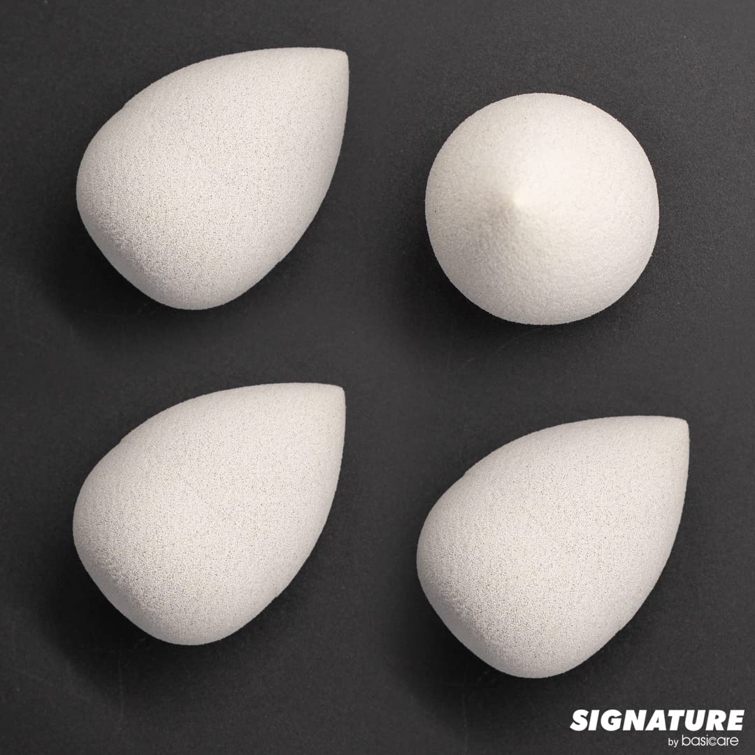 Premium Basicare Signature Ultra Blender Makeup Sponge - Professional Cruelty-Free Beauty Blender for Liquid & Powder Foundation - Perfect for Flawless Wet or Dry Application - Ideal for Everyday Makeup, Contouring & Airbrush Finish