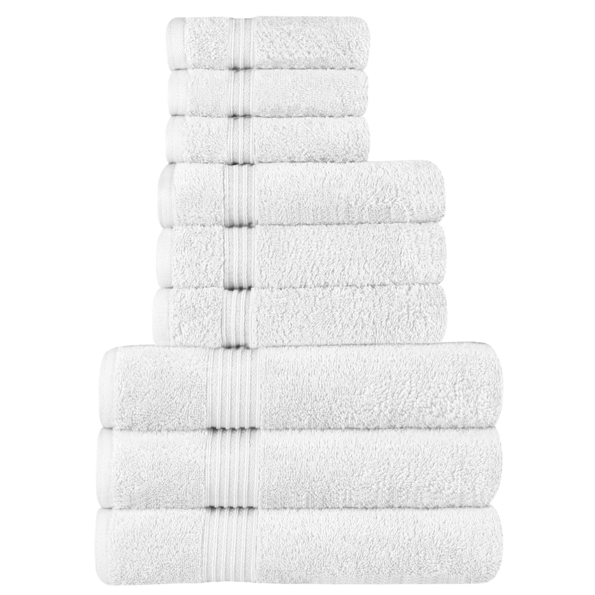 Premium Egyptian Cotton 9-Piece Bath Towel Set - Ultra Soft, Highly Absorbent, Quick-Drying - Perfect for Spa, Bathroom & Luxury Home Use