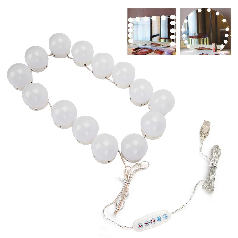 LED Makeup Mirror with USB Charging - Adjustable Vanity Mirror Light for Professional Makeup Application, Home Dressing Room & Beauty Salon Use