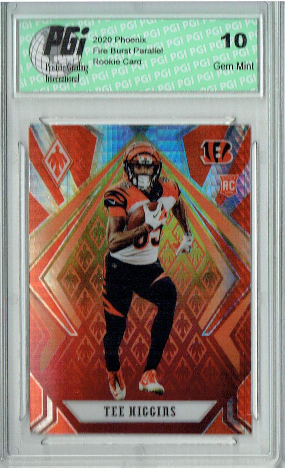Tee Higgins 2020 Phoenix #110 Fanatics Fire Burst Rookie Card PGI 10 Gem Mint - Perfect for Collectors, Investors & Sports Memorabilia Displays