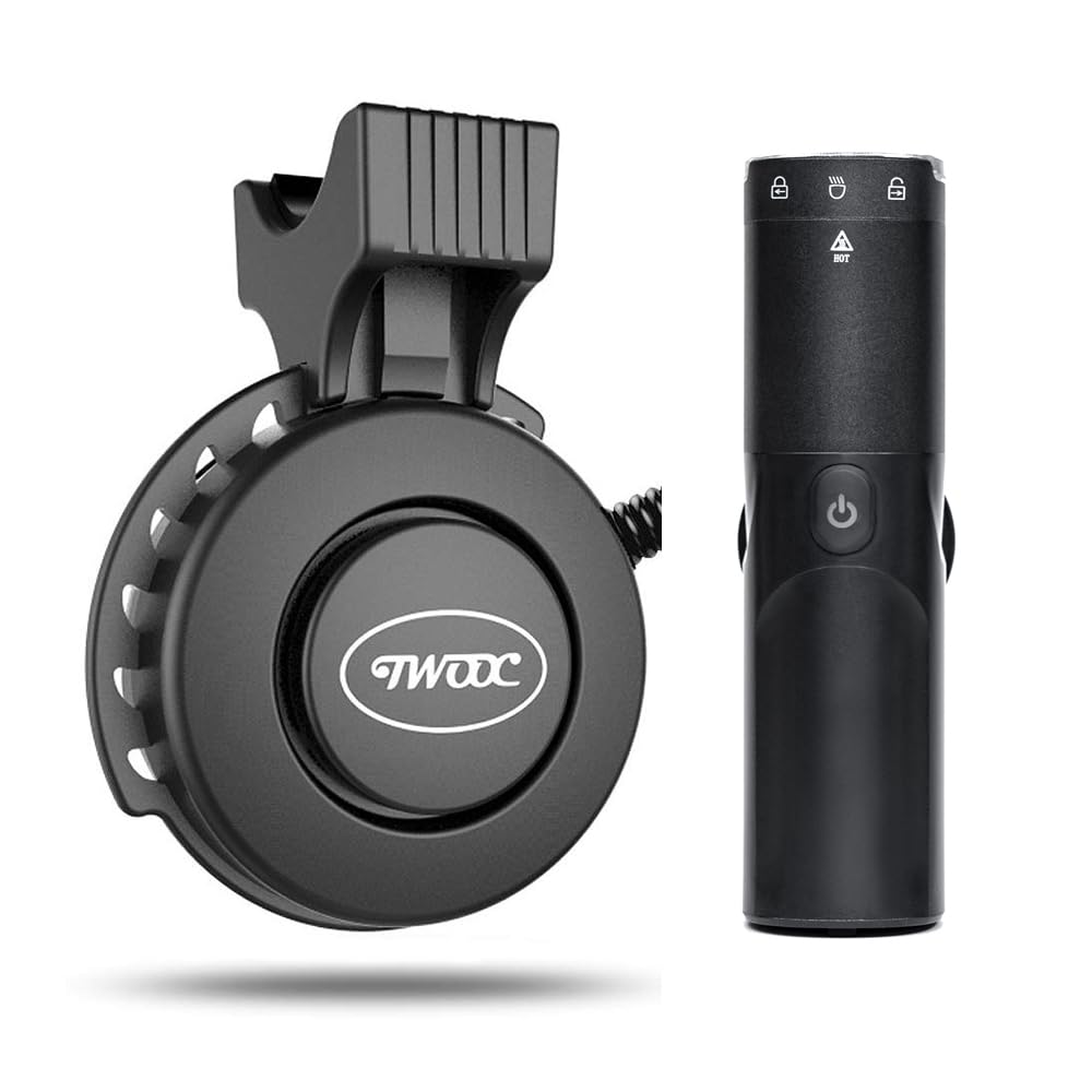 120DB Loudest Electric Bike Horn with Taillight & Frontlight - 4 Sound Modes, Rechargeable Battery, Waterproof - Perfect for Mountain Bikes, Commuting & Night Riding Safety