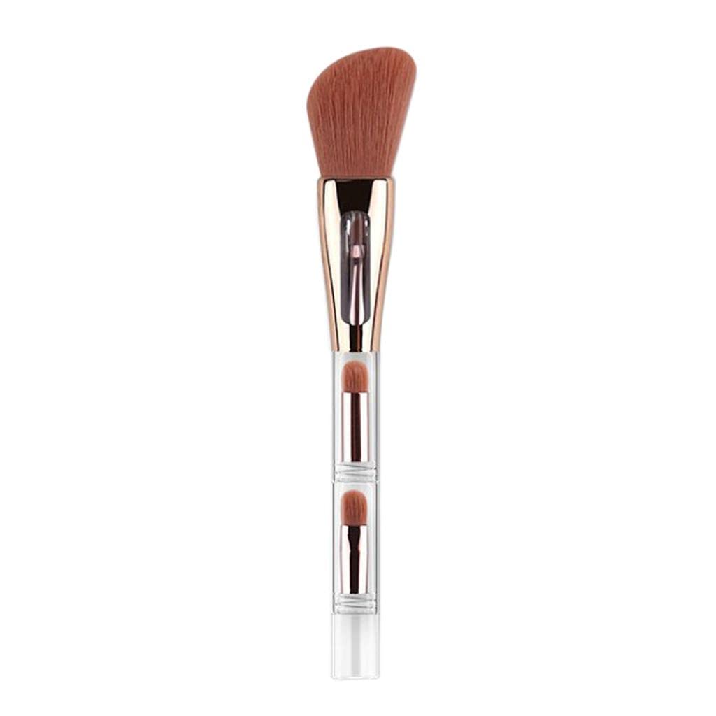 Barenx 4-in-1 Portable Soft Makeup Brush Set - Foundation, Loose Powder, Blender & Lip Brush for Flawless Makeup Application | Perfect for Travel, Professional Makeup Artists & Everyday Beauty Routine