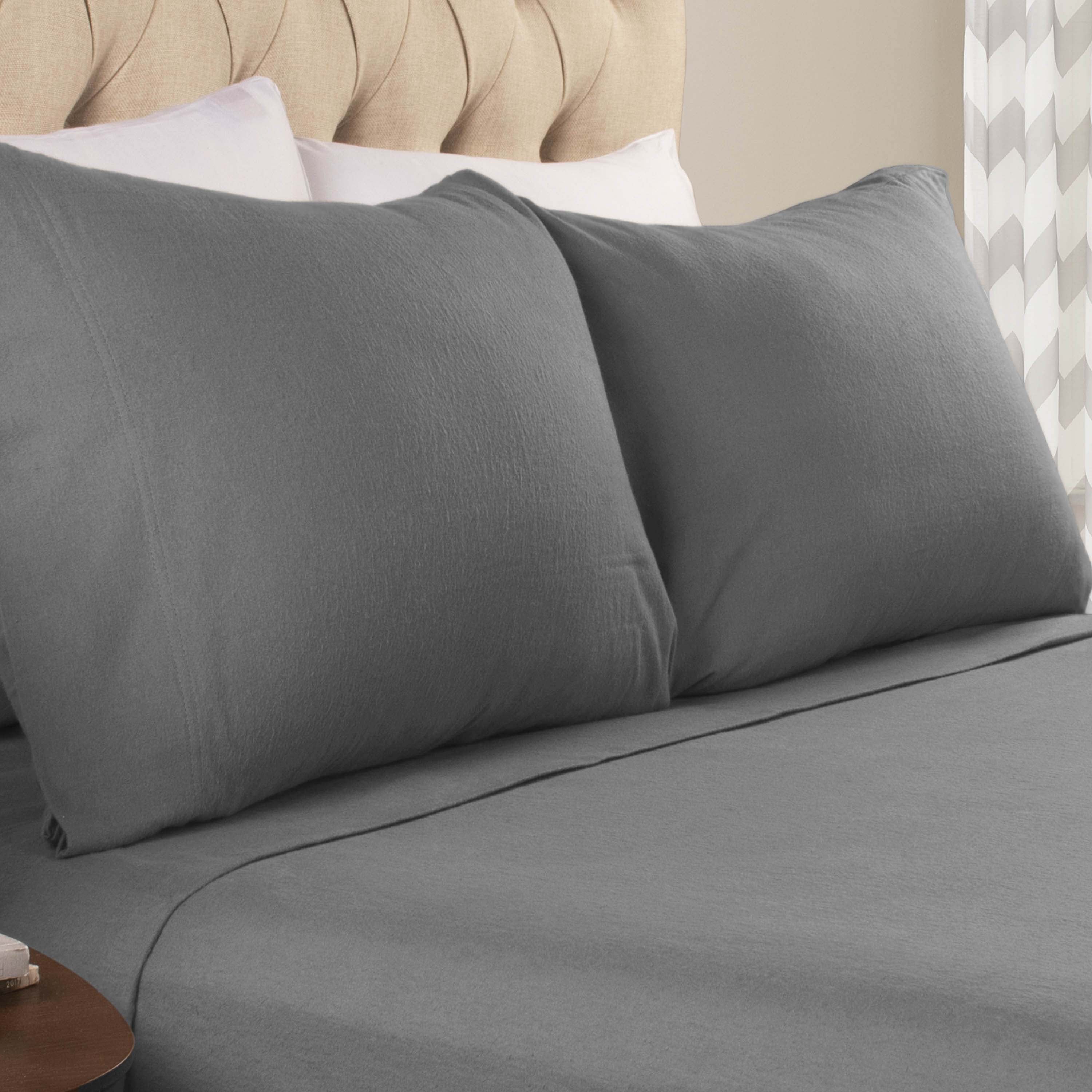 Soft Cotton Flannel 2-Piece Pillowcase Set - Breathable & Cozy Bedding for Winter - Perfect for Home, Hotel, and Guest Room Use