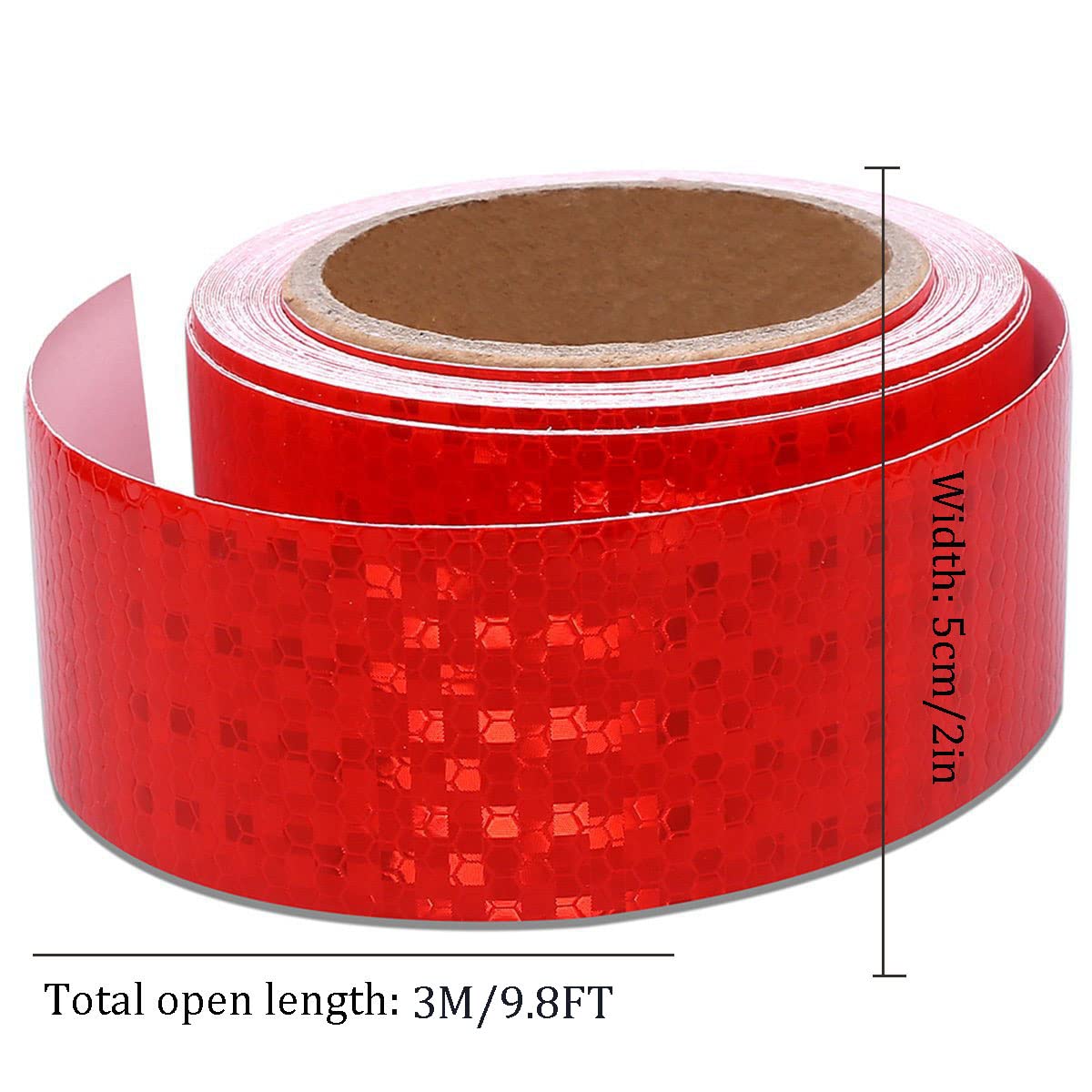 2 Inch x 9.8 Feet High Visibility Reflective Tape - Waterproof Safety Conspicuity Tape for Trailers, Trucks & Outdoor Vehicles - Perfect for Night Driving, Road Safety & Emergency Marking