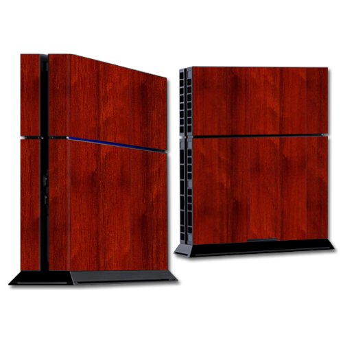 MightySkins Cherry Wood Vinyl Skin Wrap Sticker for Sony PlayStation 4 (PS4) Console - Durable Protective Cover with Easy Installation - Perfect for Gaming Setups & Home Decor