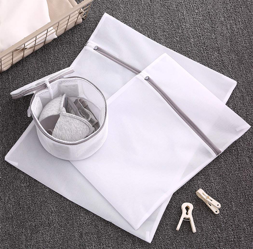 7-Piece Delicate Laundry Bags Set with Premium Zipper - Mesh Washing Bags for Bras, Lingerie, Underwear, Stockings & Blouses - Travel Storage Organizer for Gentle Garment Care - Perfect for Home Laundry & Travel Use