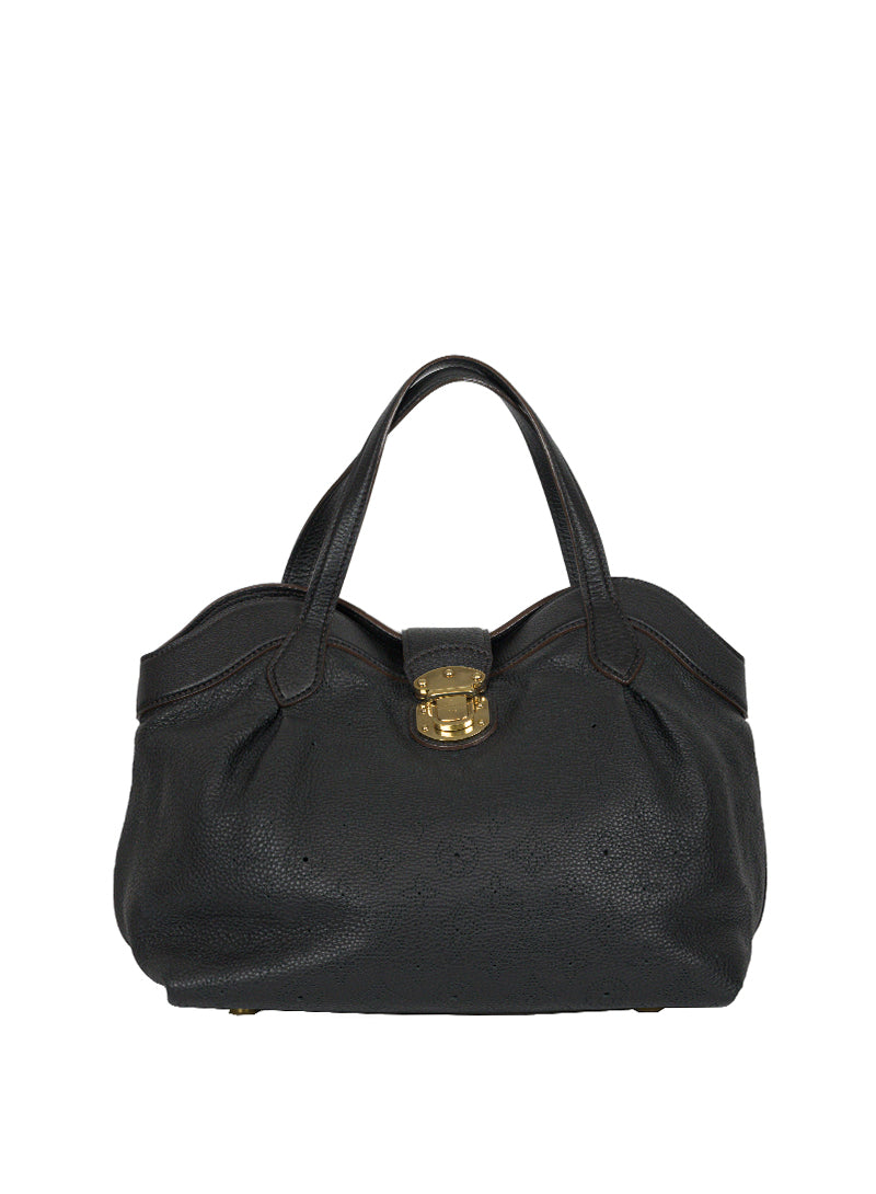 Authentic Louis Vuitton Mahina Cirrus PM Black Leather Handbag - Luxury Designer Tote for Women, Perfect for Work, Travel & Evening Events