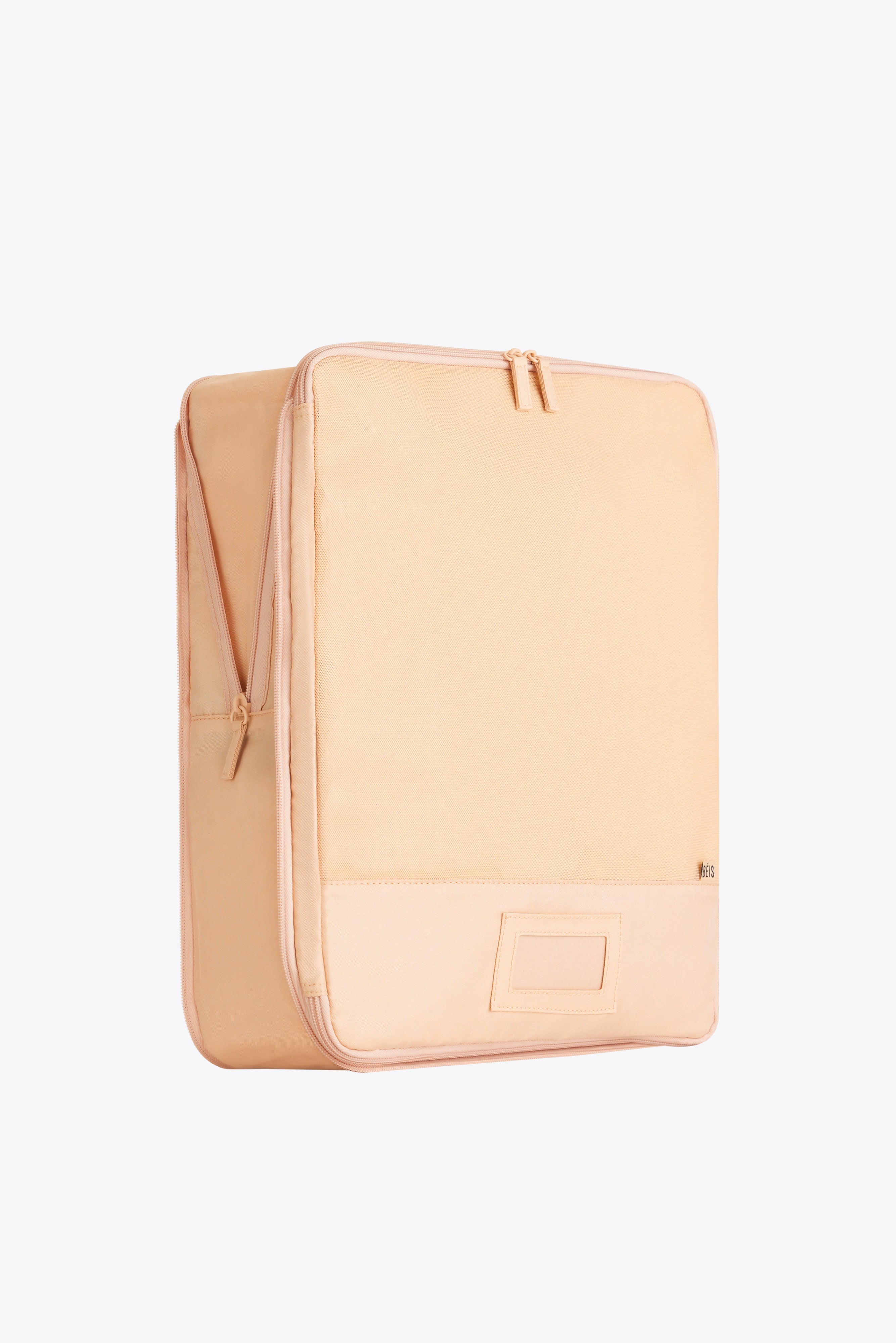 Beige Compression Packing Cubes Set of 4 - Space-Saving Travel Organizers for Suitcases & Backpacks - Perfect for Business Trips, Vacations & Weekend Getaways