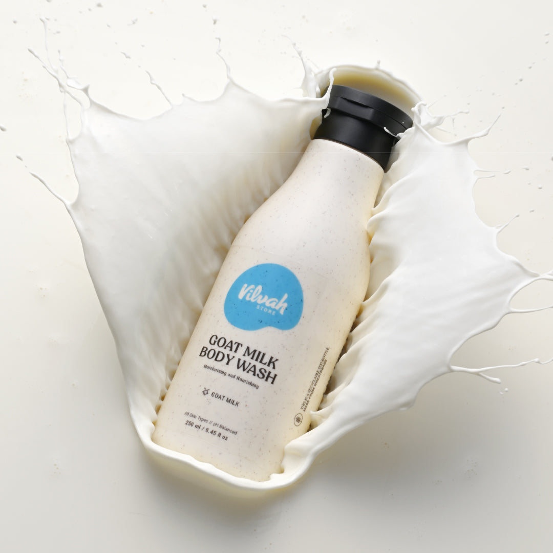 Natural Goat Milk Body Wash for Sensitive Skin - Hydrating & Gentle Cleanser for Dry Skin - Perfect for Daily Shower & Bath Use