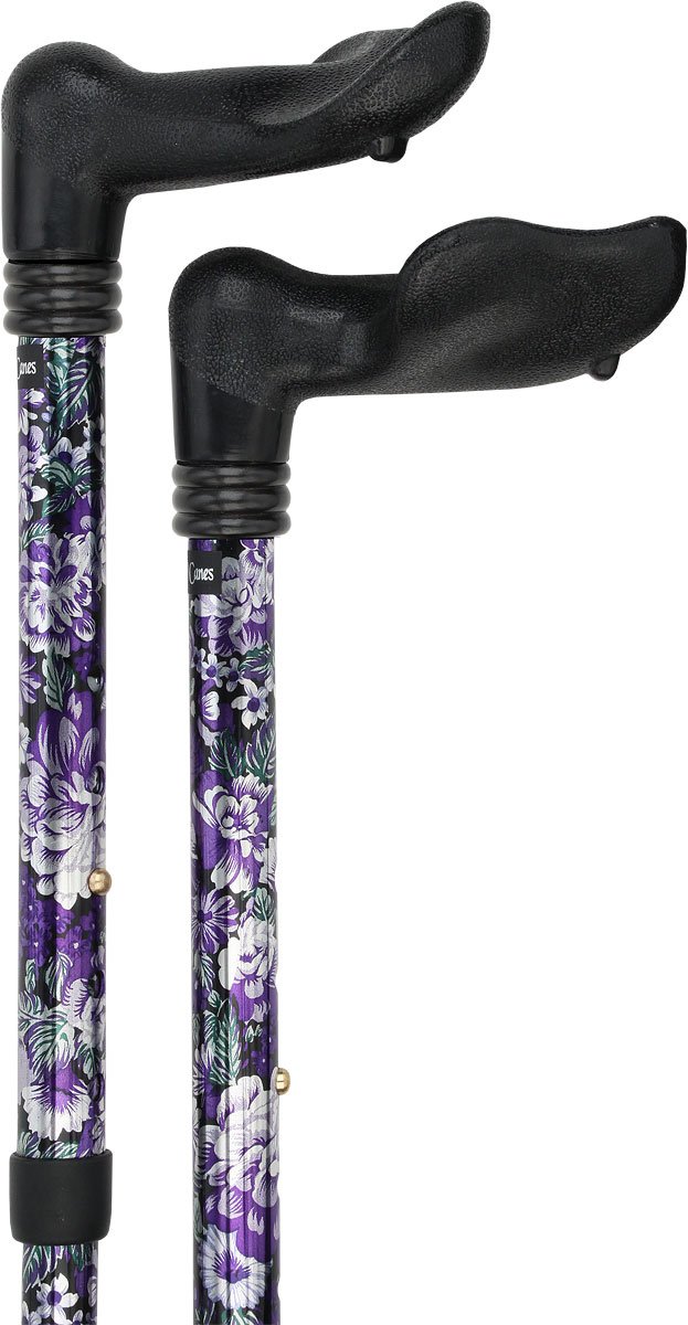 Adjustable Folding Aluminum Walking Cane with Comfortable Palm Grip - Scratch & Dent Lively Lavender V2088 - Ideal for Seniors, Hiking, Travel & Mobility Support
