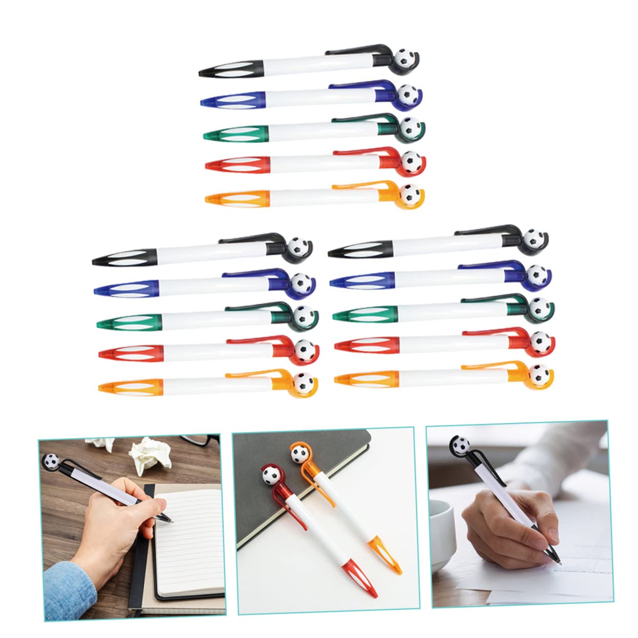 DIYEAH 45-Piece Football-Themed Retractable Ballpoint Pens - Fun Sports-Themed Writing Pens for School, Office & Gifts - Perfect for Football Fans, Students & Sports Decor