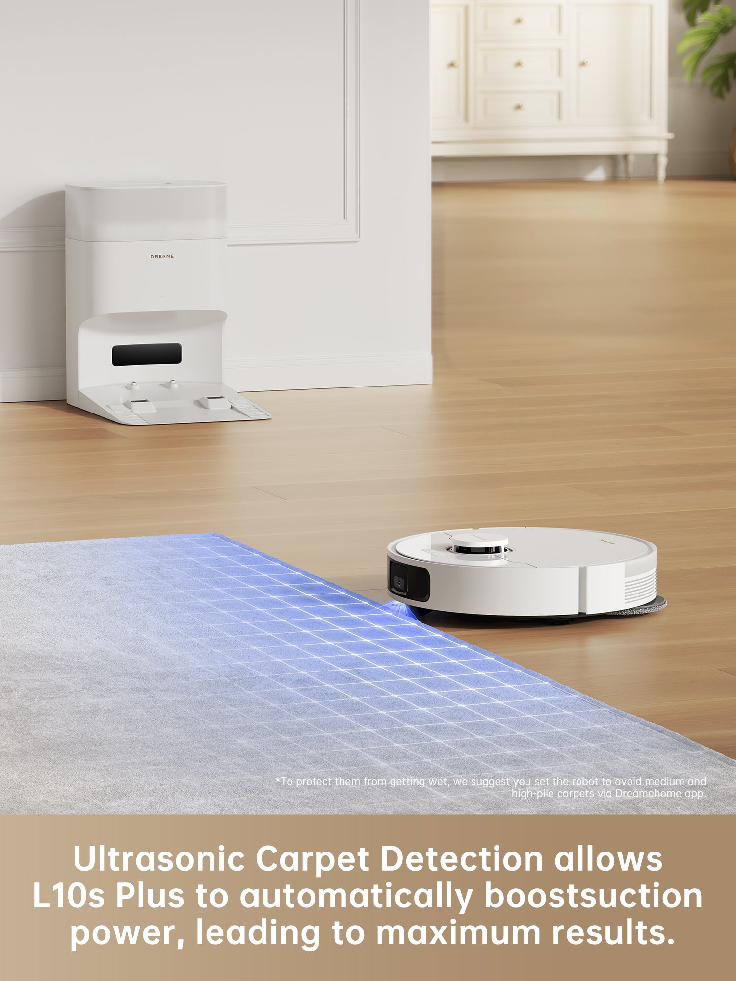 Dreame L10s Plus Robot Vacuum and Mop Cleaner with Auto Empty Dock Station - Smart Self-Cleaning for Hardwood Floors & Carpets - Perfect for Pet Hair, Dust & Daily Home Cleaning