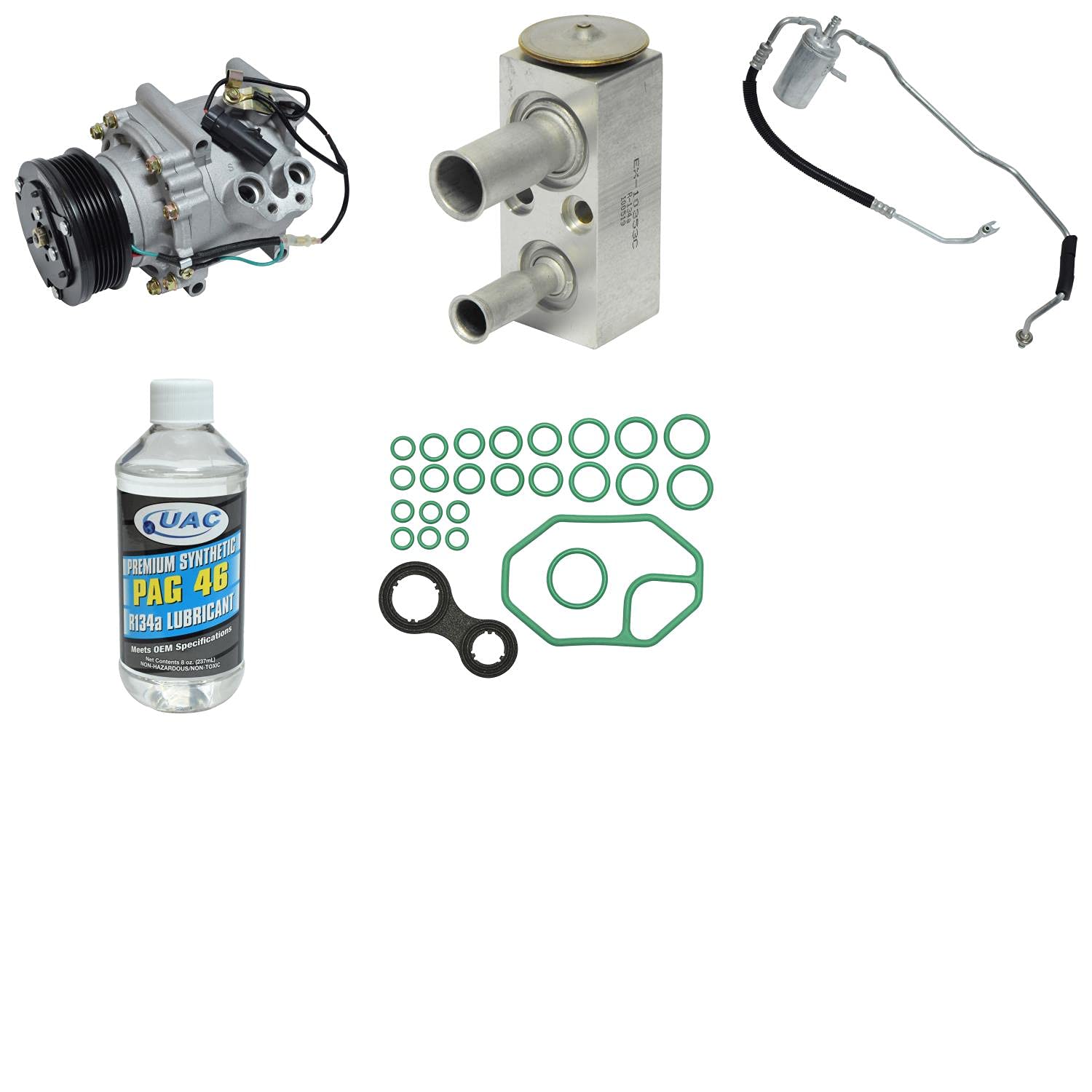 HVAC A/C Compressor Replacement Kit - Compatible with Multiple Car Models - High Performance Auto AC Repair Kit - Perfect for DIY Mechanics & Professional Technicians - Ideal for Home Garage & Auto Shop Repairs