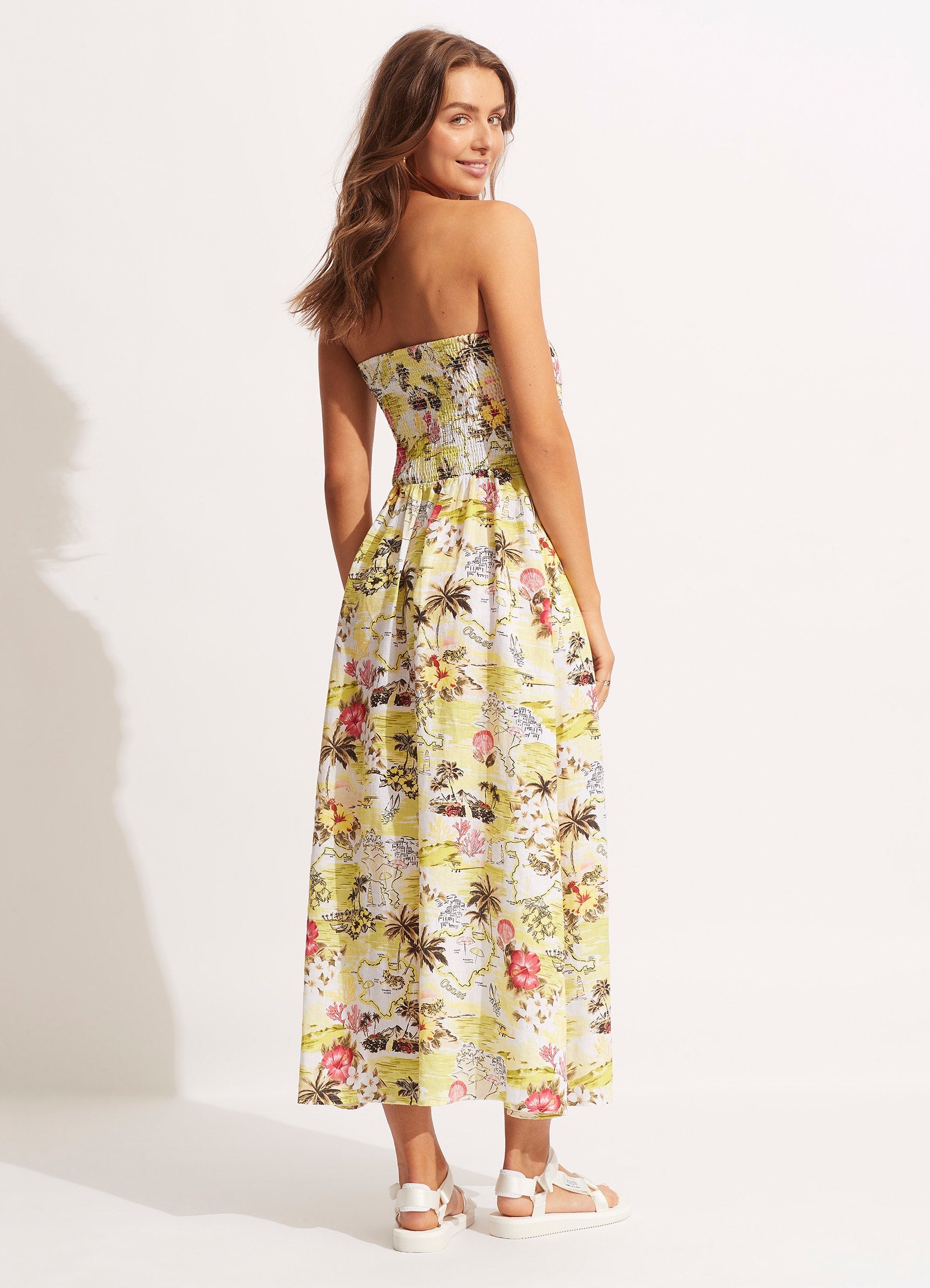 Coast To Coast Midi Dress - Wild Lime Color, Flowy Summer Dress for Women | Perfect for Beach Vacations, Date Nights & Outdoor Parties