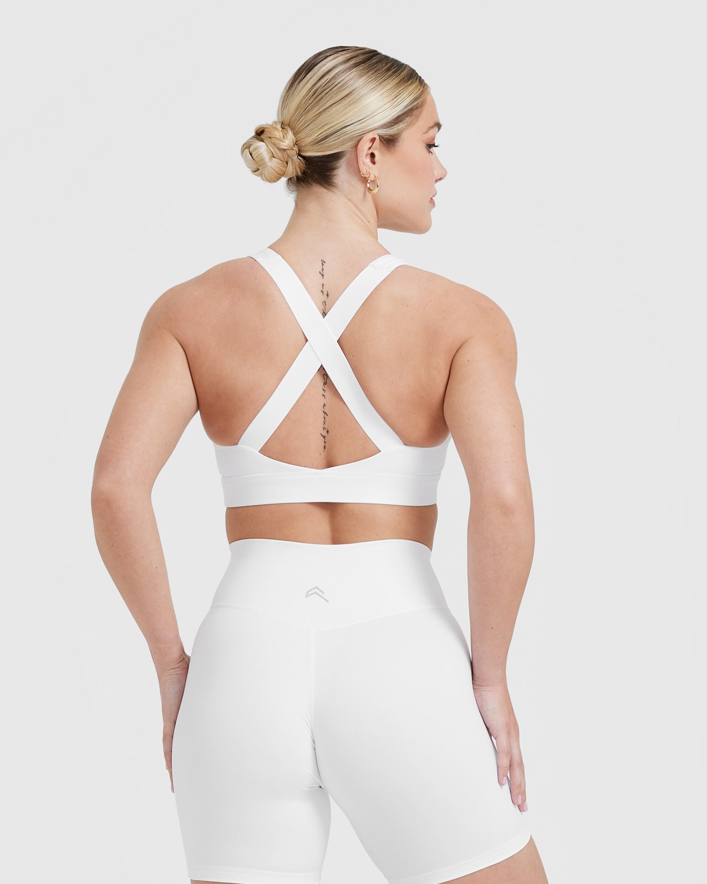 Timeless Wide Strap Sports Bra for Women - Breathable High Support Workout Top in White | Perfect for Yoga, Running & Gym