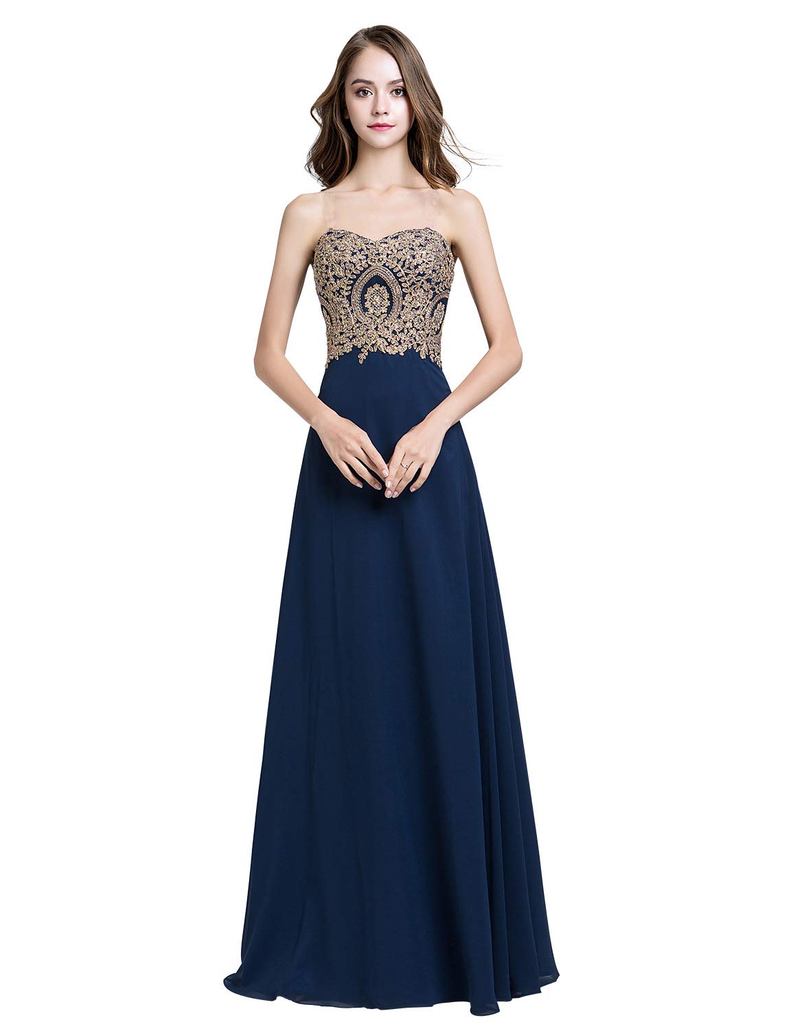 Sarahbridal Juniors Sweetheart Bridesmaid Dresses - Chiffon Long Prom Evening Gown with Pleated Details | Perfect for Weddings, Formal Events & Special Occasions