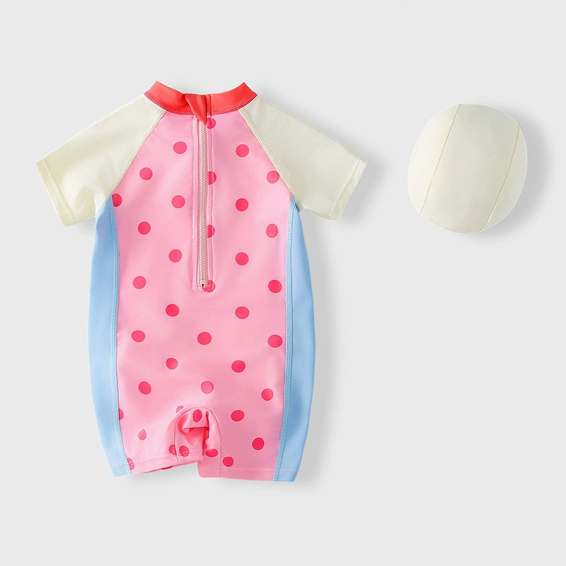 Baby Girl UV Protection One Piece Swimsuit - UPF 50+ Sun Safe Bathing Suit for Toddlers & Infants - Perfect for Beach, Pool & Summer Outdoor Activities