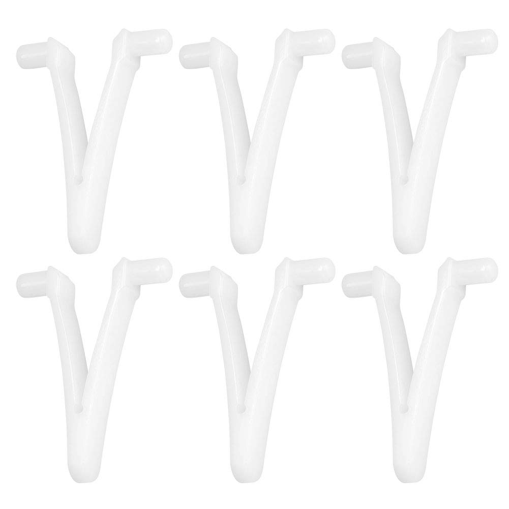 **Ymiko 6-Pack Pool Pole Butterfly V Clips – Heavy-Duty Plastic Clips for Pool Brush, Leaf Rake & Skimmer Vacuum Head – Secure Attachment for Pool Cleaning Tools – Ideal for In-Ground & Above-Ground Pools**    *(Perfect for attaching pool brushes, skimmers, and leaf nets during seasonal maintenance or routine cleaning.)*