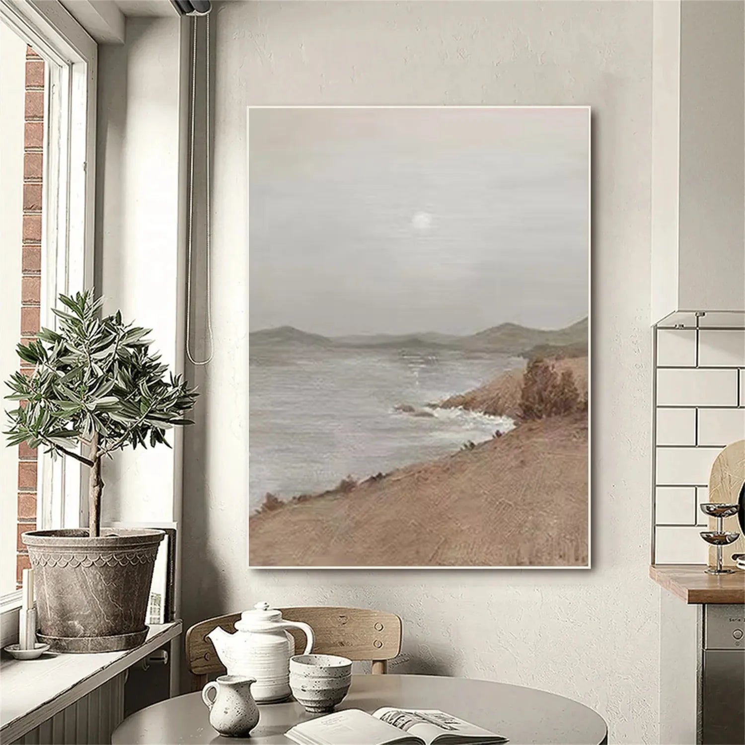 Ocean and Sky Painting #OS 195 - Handmade Seascape Wall Art for Home & Office Decor - Perfect for Living Room, Bedroom, or Beach House