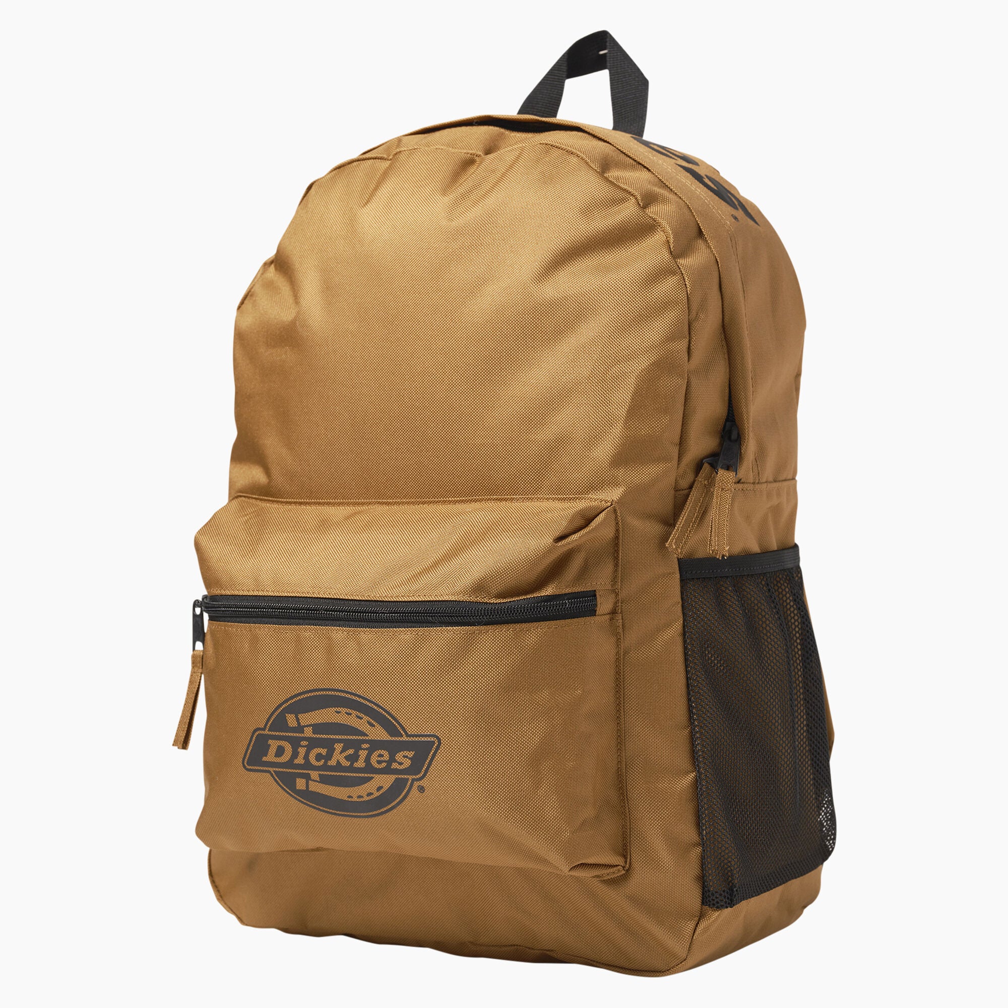 DICKIES Logo Backpack for Men & Women - Durable Brown School Backpack with Laptop Compartment - Perfect for College, Work & Travel